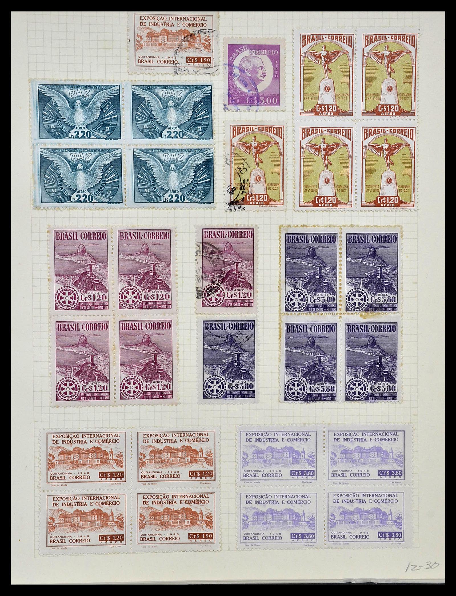 34484 051 - Postzegelverzameling 34484 Brazilië 1844-1950.