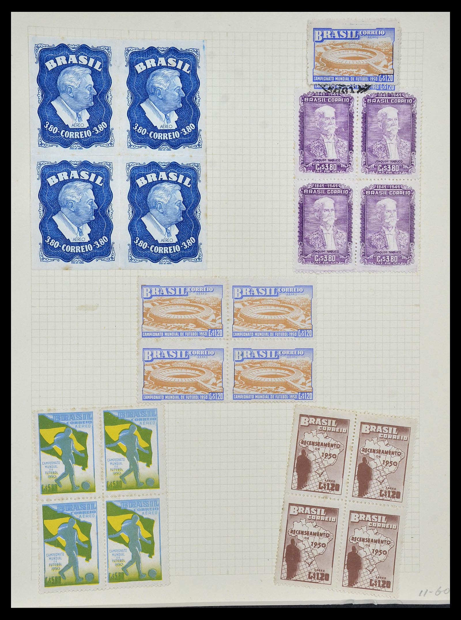 34484 053 - Postzegelverzameling 34484 Brazilië 1844-1950.