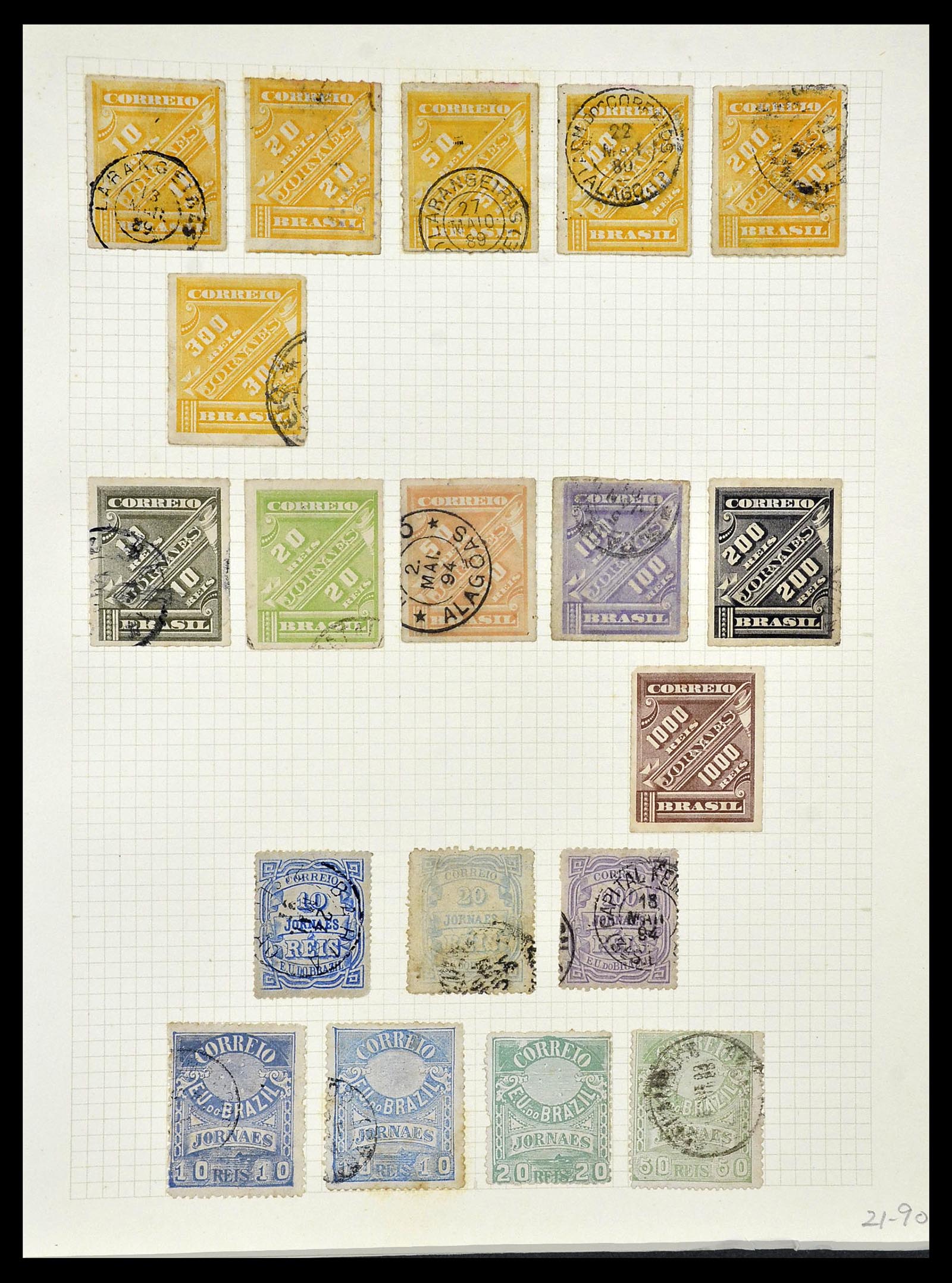 34484 054 - Postzegelverzameling 34484 Brazilië 1844-1950.