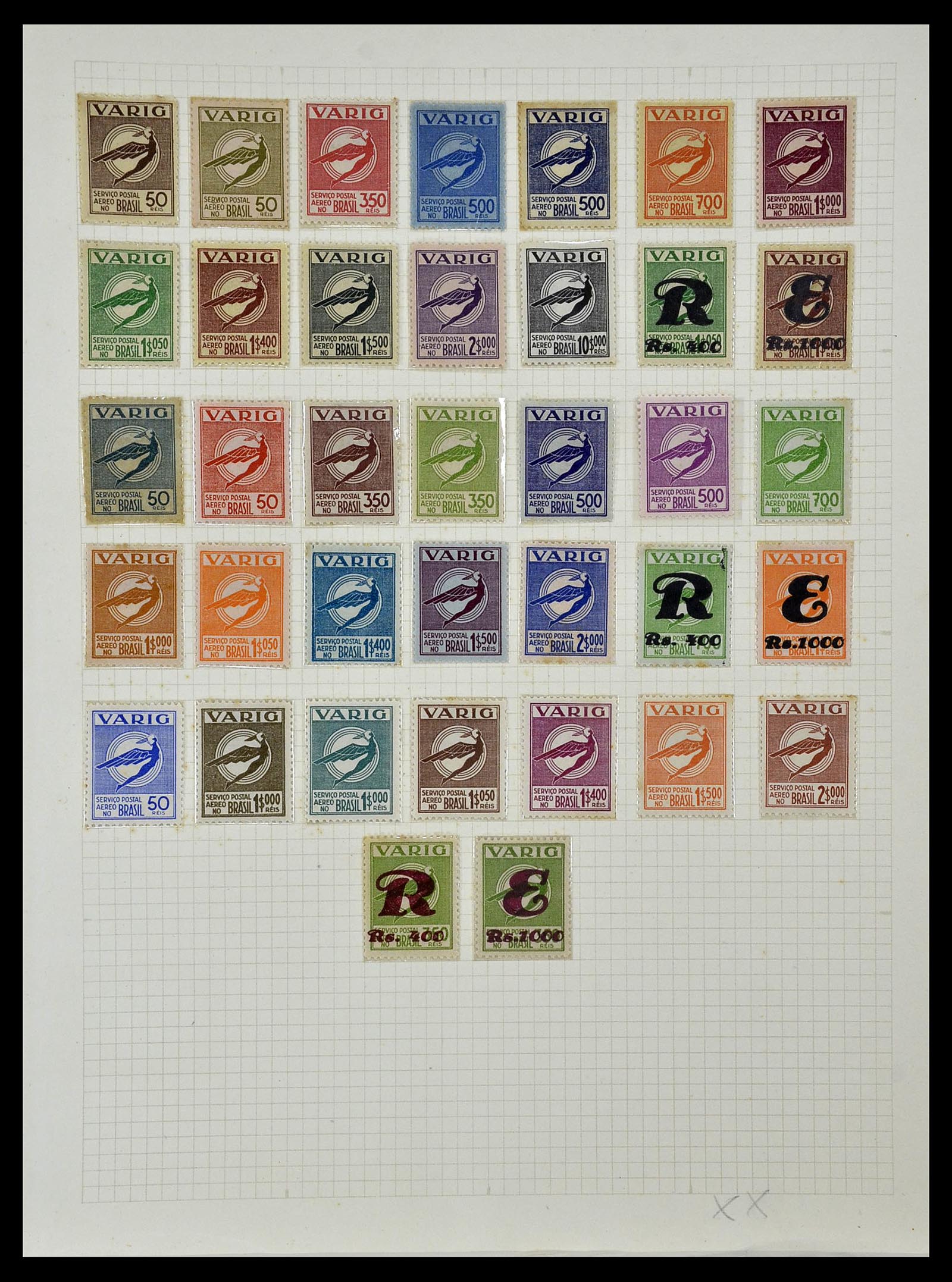 34484 055 - Postzegelverzameling 34484 Brazilië 1844-1950.