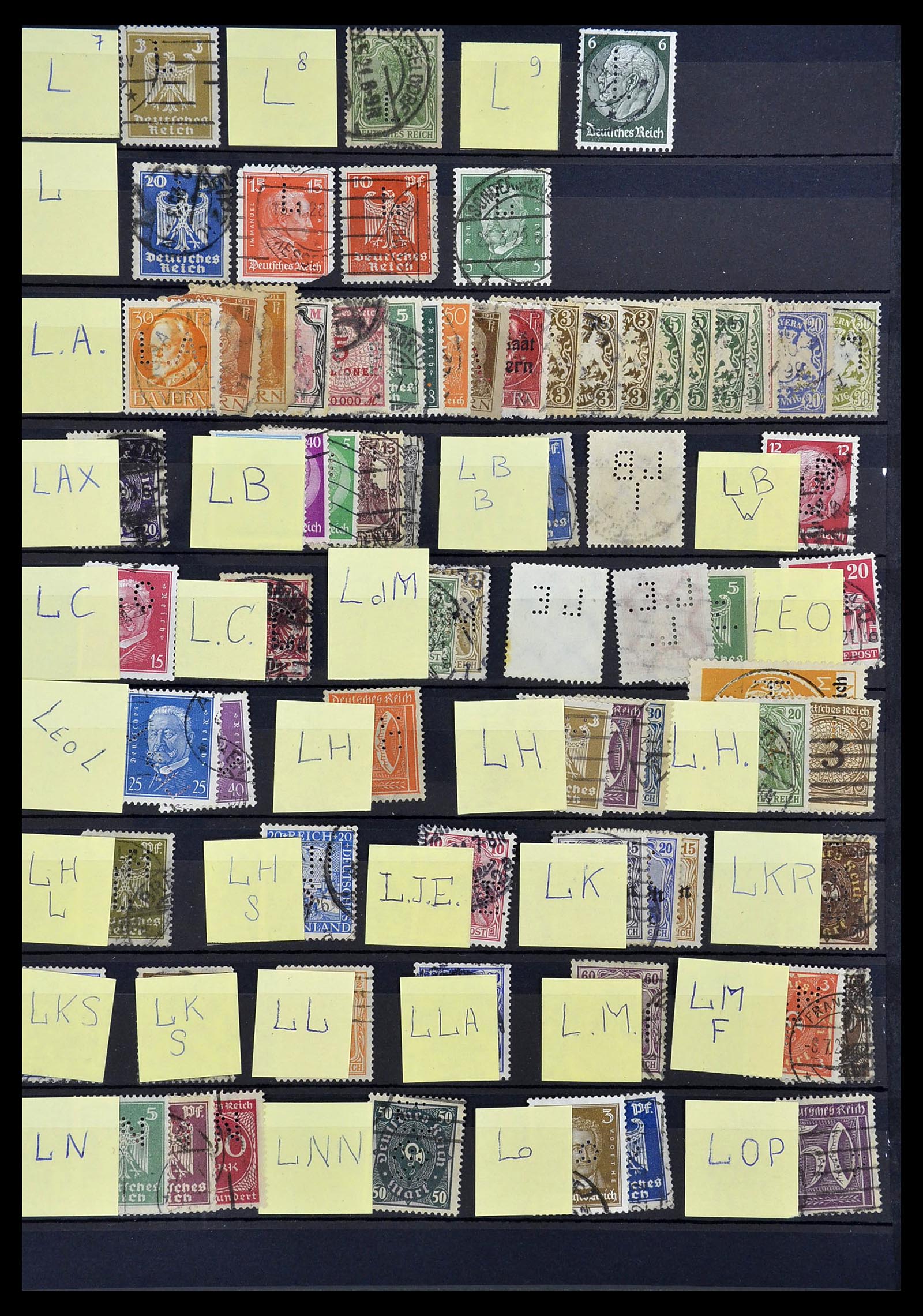 34485 013 - Postzegelverzameling 34485 Duitsland perfins 1890-1960.