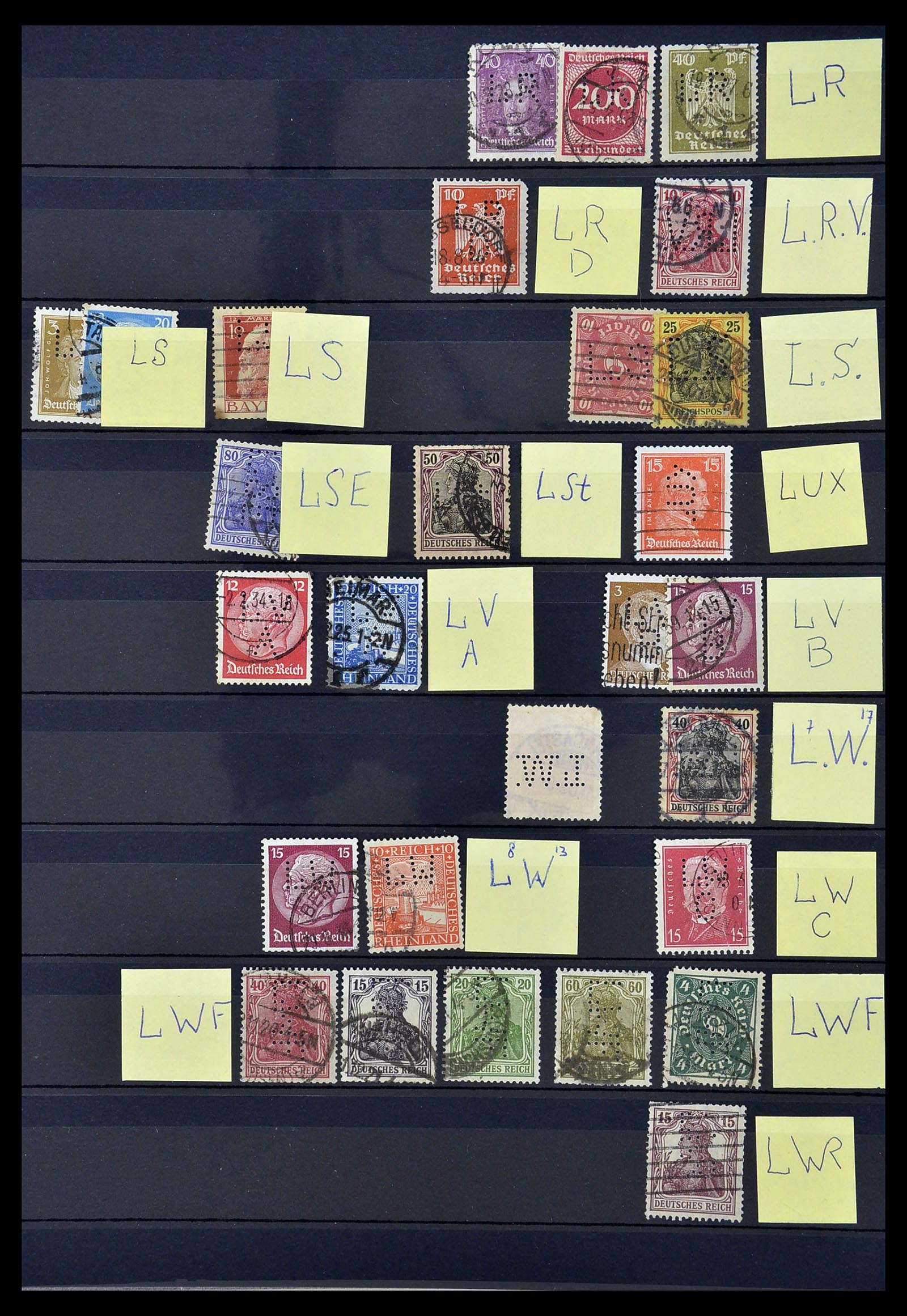 34485 014 - Postzegelverzameling 34485 Duitsland perfins 1890-1960.