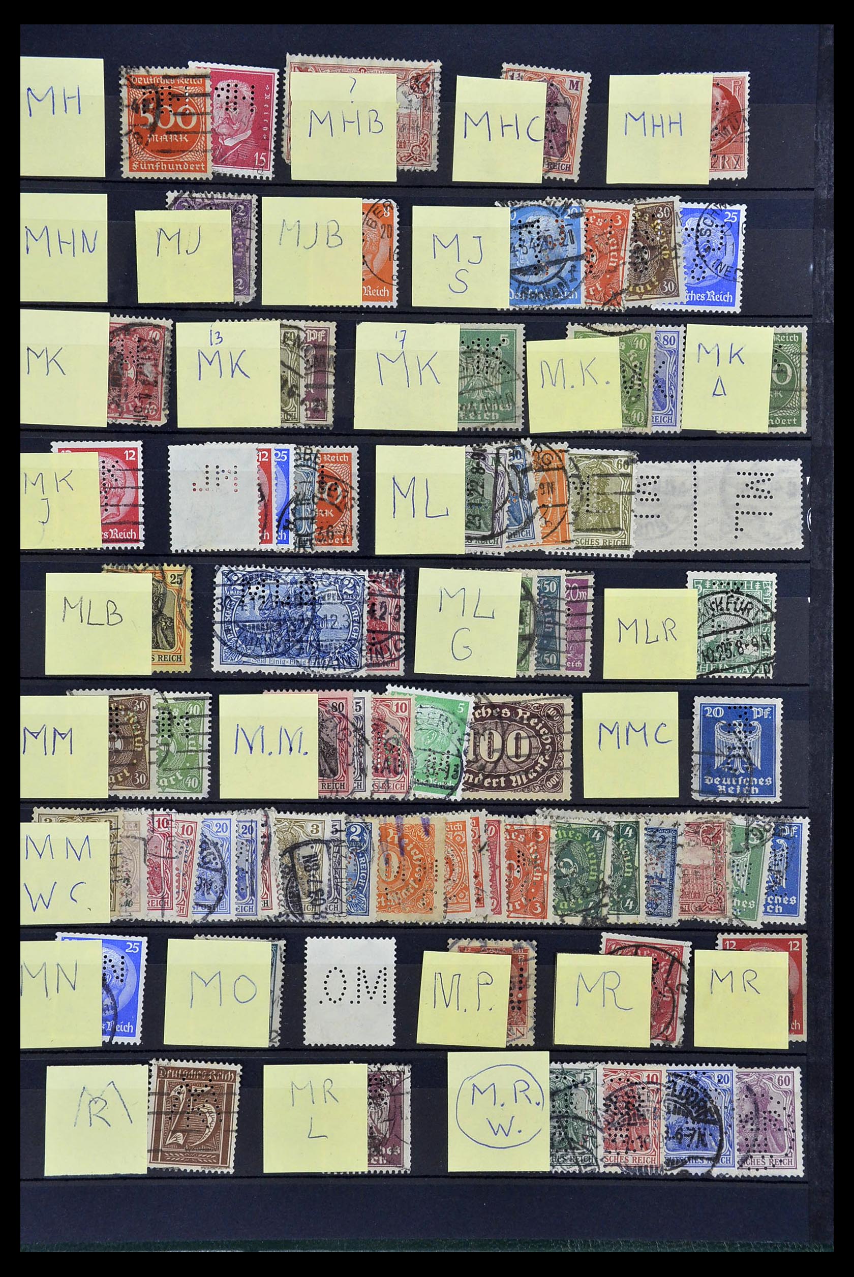 34485 019 - Postzegelverzameling 34485 Duitsland perfins 1890-1960.