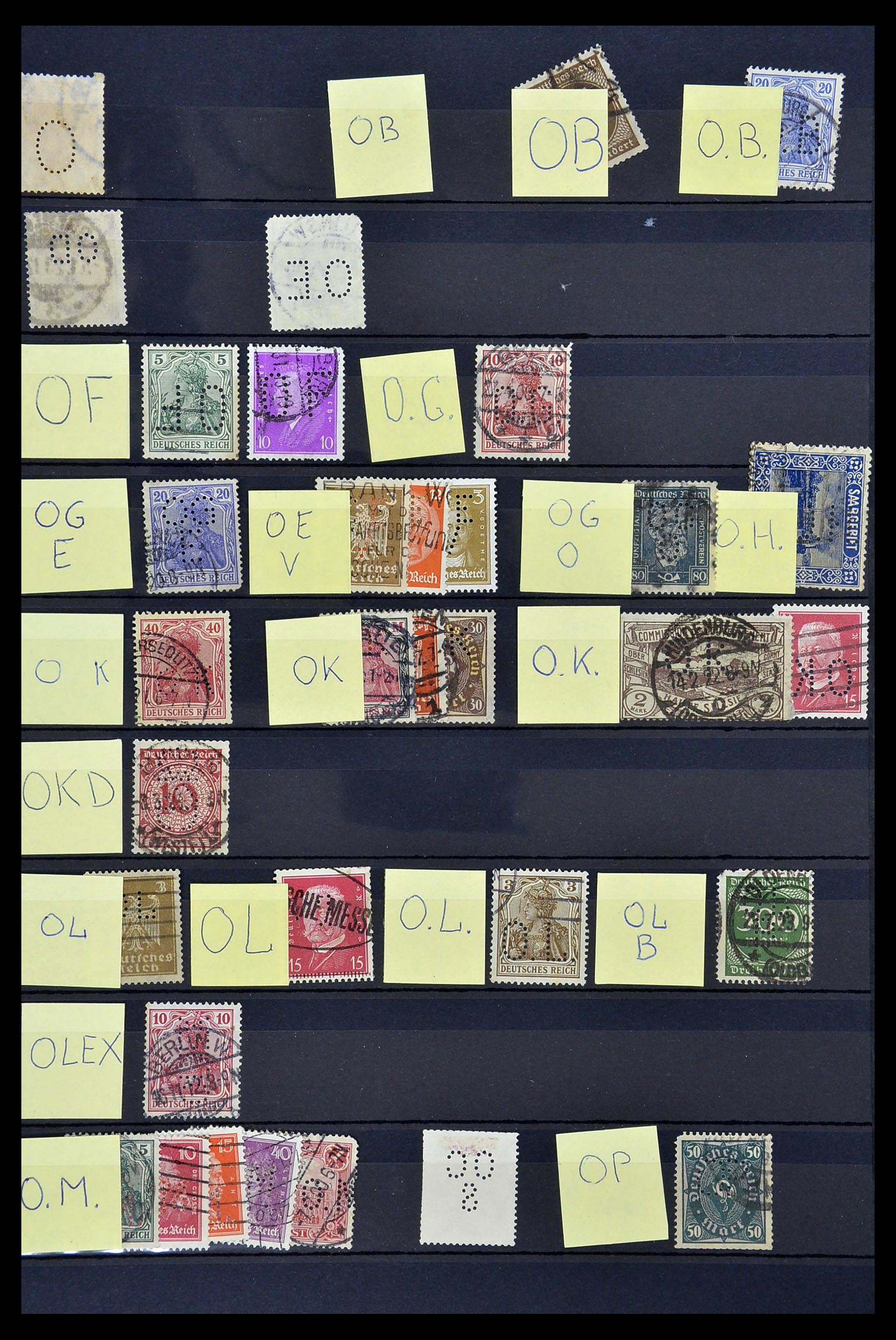 34485 023 - Stamp Collection 34485 Germany perfins 1890-1960.