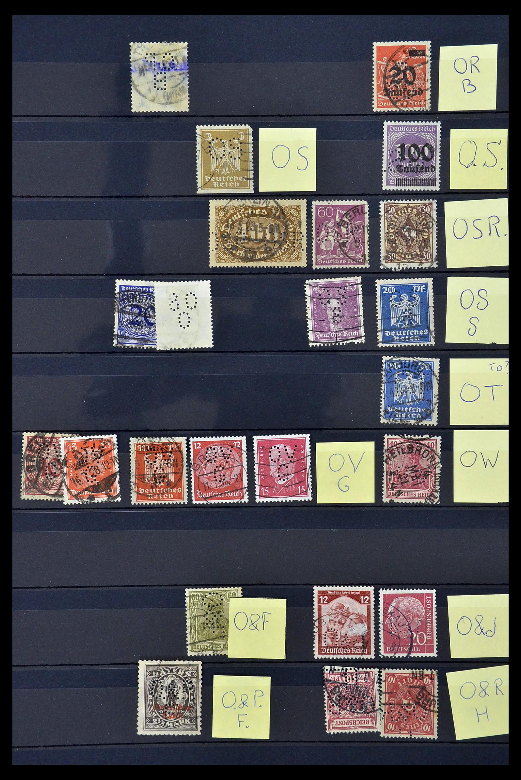 34485 024 - Stamp Collection 34485 Germany perfins 1890-1960.