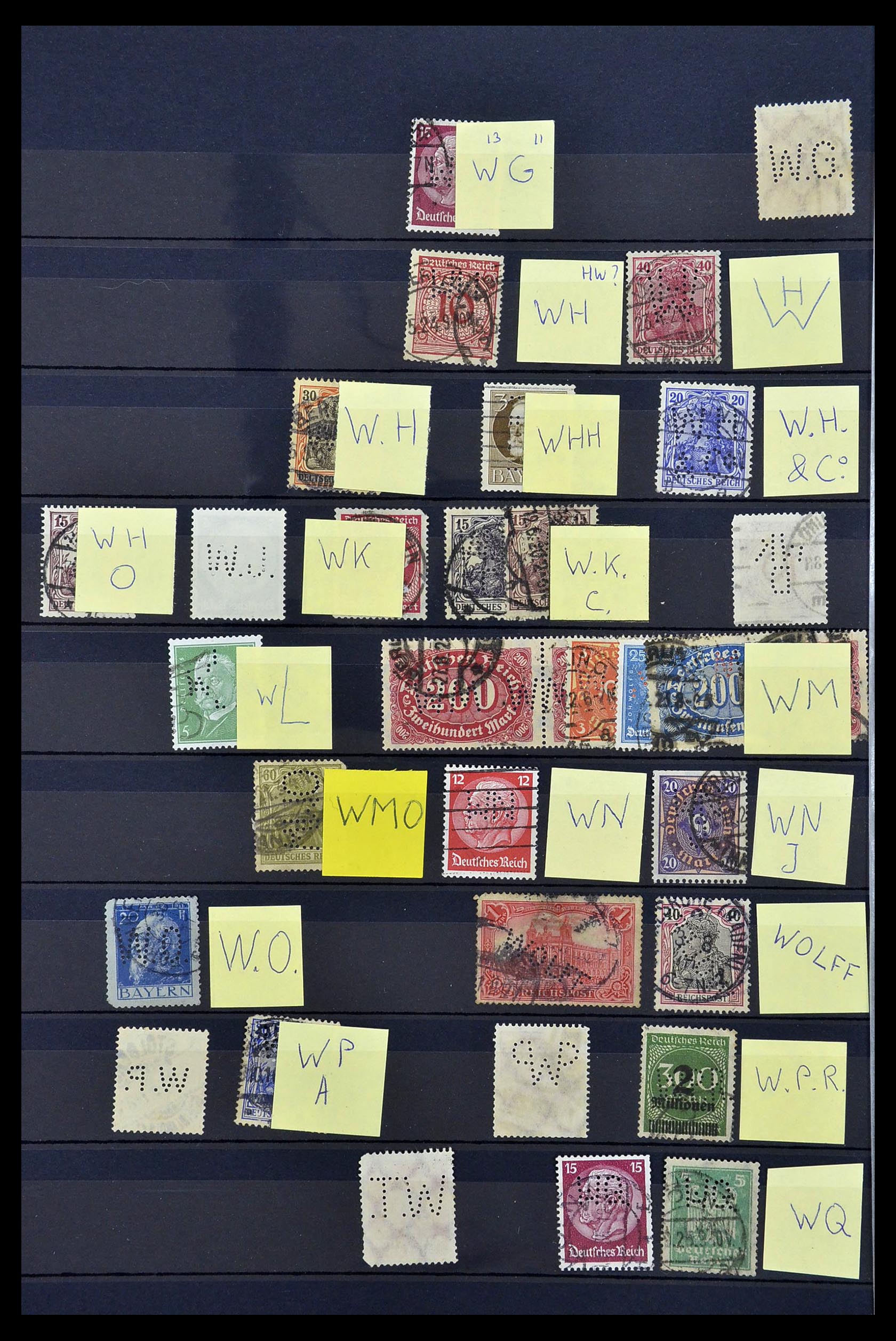 34485 049 - Stamp Collection 34485 Germany perfins 1890-1960.