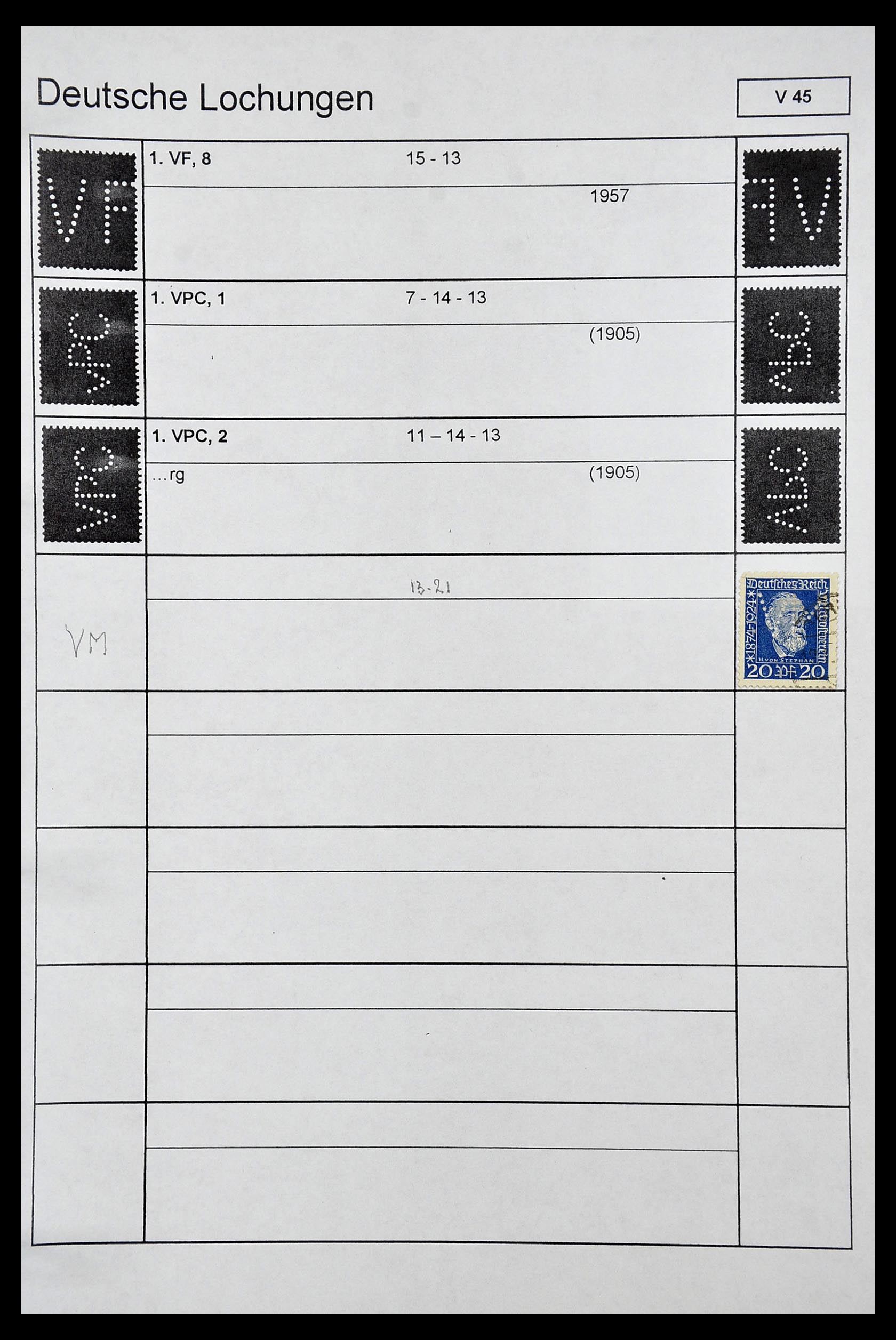 34485 466 - Stamp Collection 34485 Germany perfins 1890-1960.