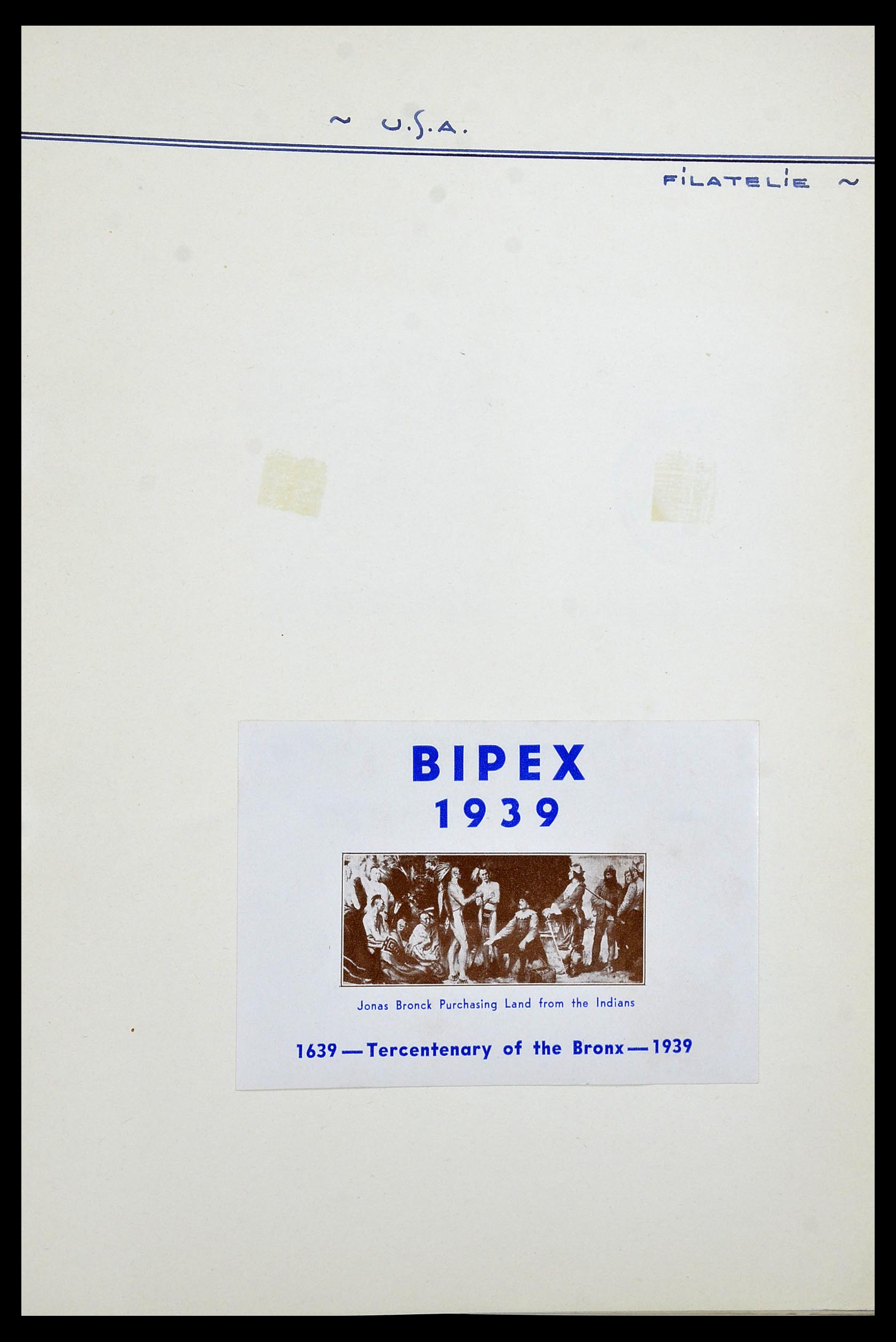 34486 003 - Postzegelverzameling 34486 USA filatelistische labels 1926-1960.
