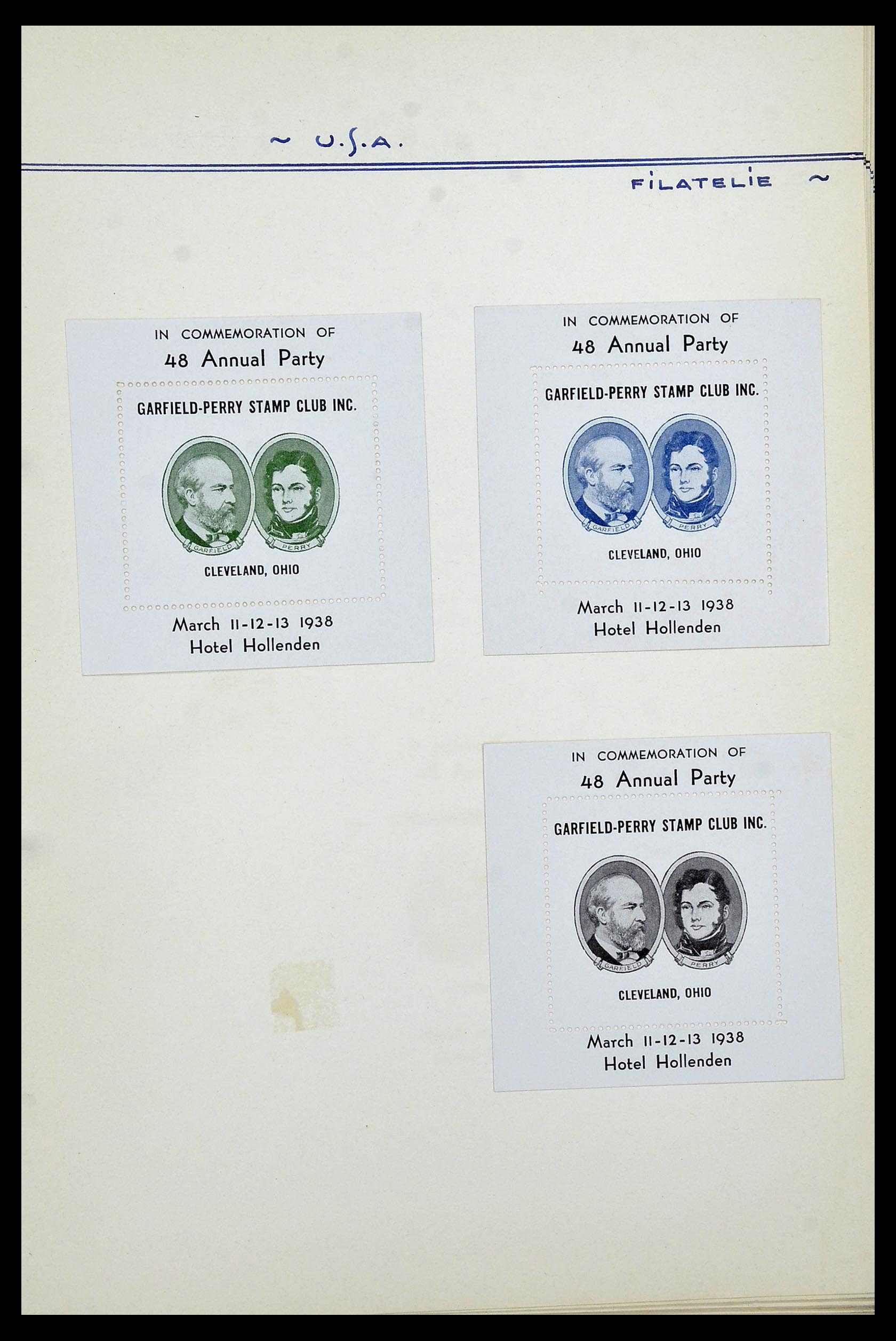 34486 018 - Postzegelverzameling 34486 USA filatelistische labels 1926-1960.