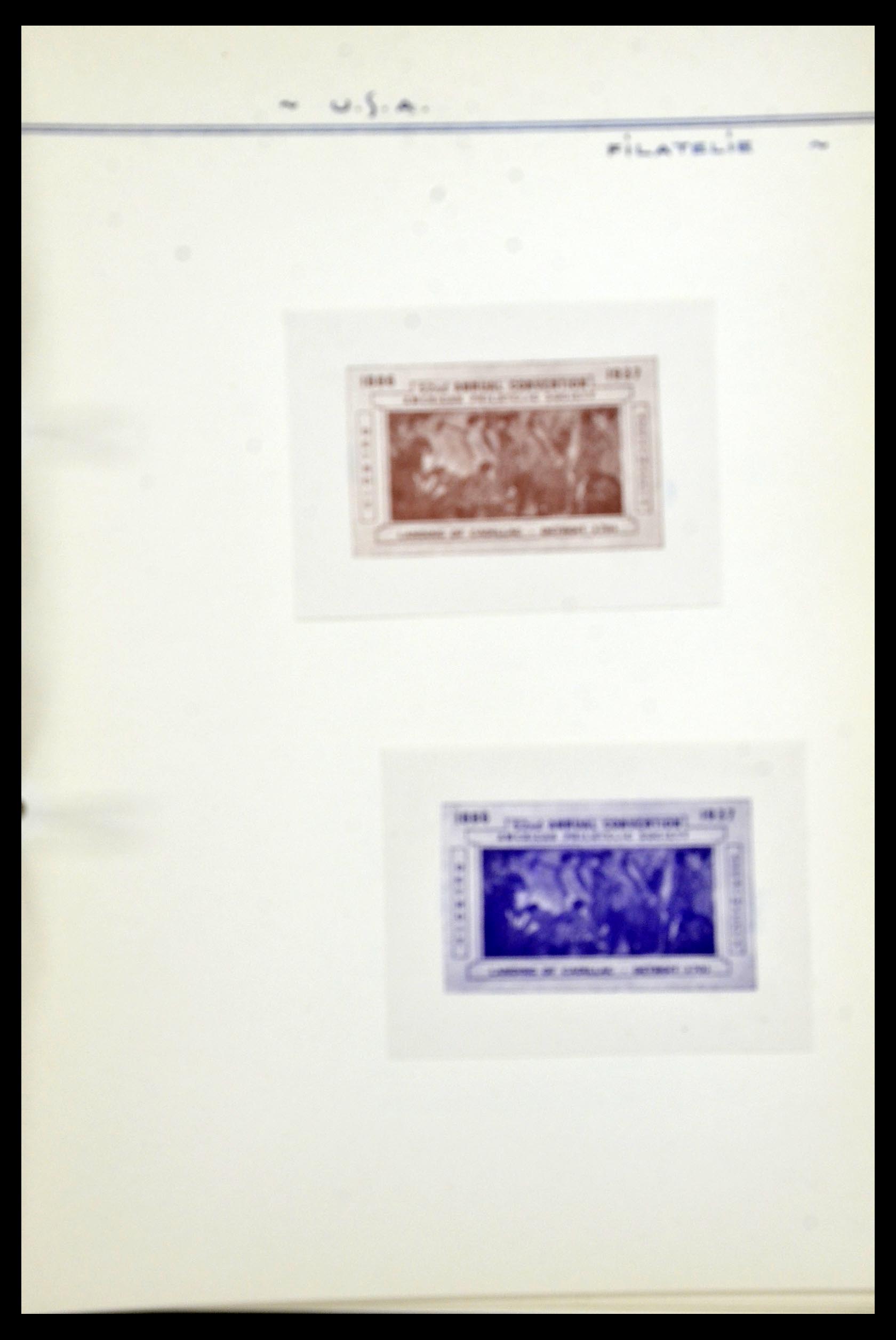 34486 068 - Postzegelverzameling 34486 USA filatelistische labels 1926-1960.