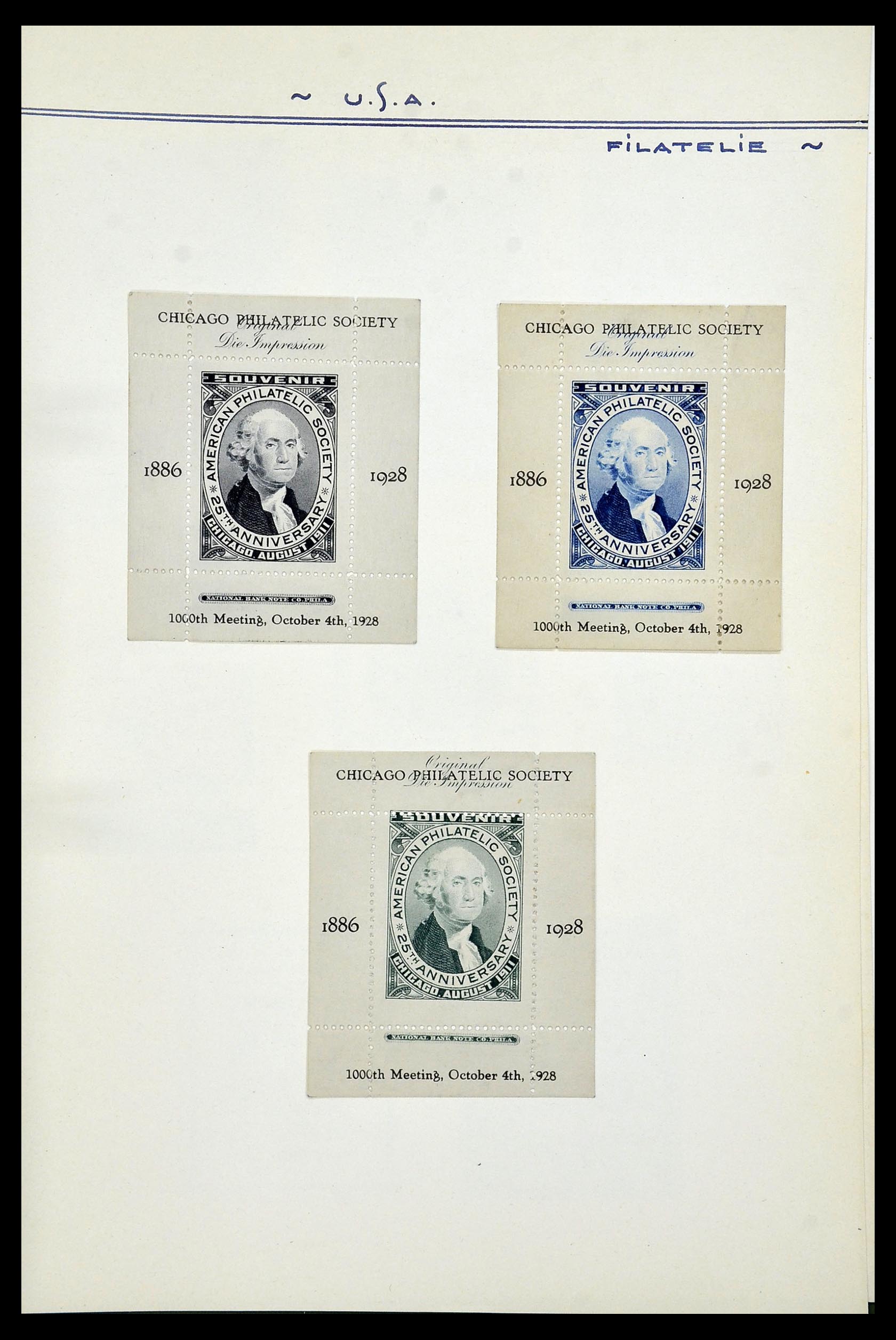34486 083 - Postzegelverzameling 34486 USA filatelistische labels 1926-1960.