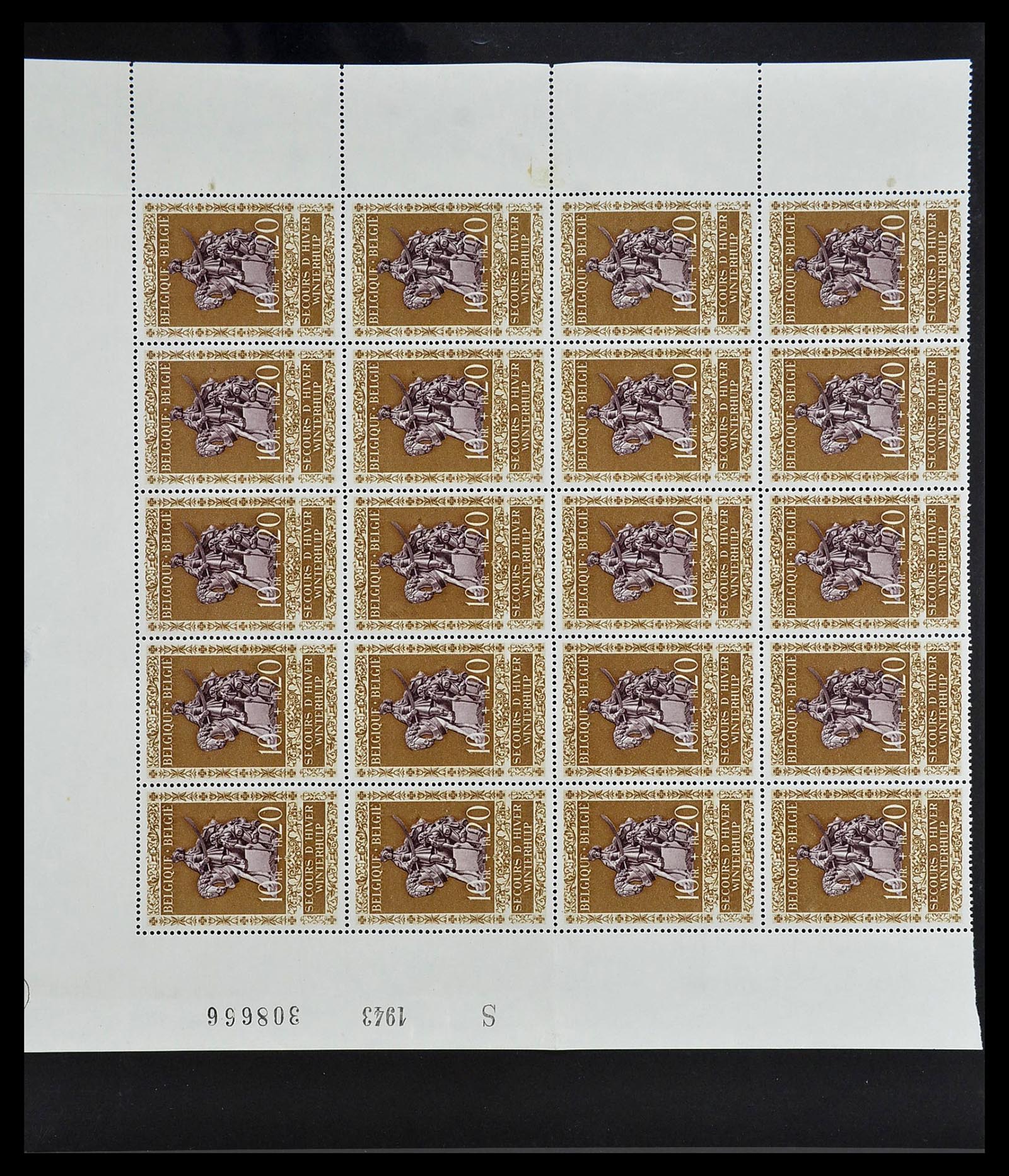 34487 019 - Postzegelverzameling 34487 België postfris 1914-1951.