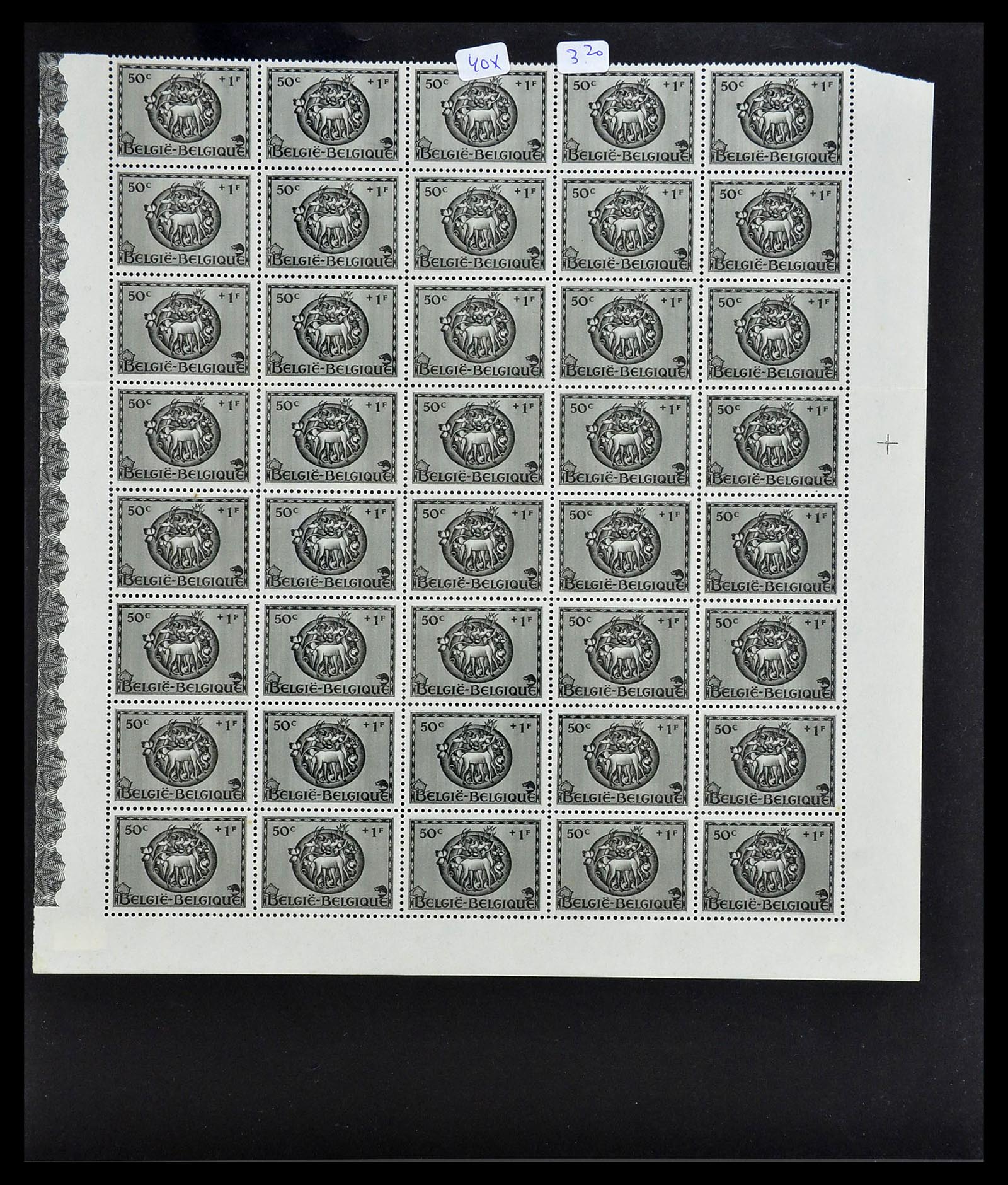 34487 020 - Postzegelverzameling 34487 België postfris 1914-1951.