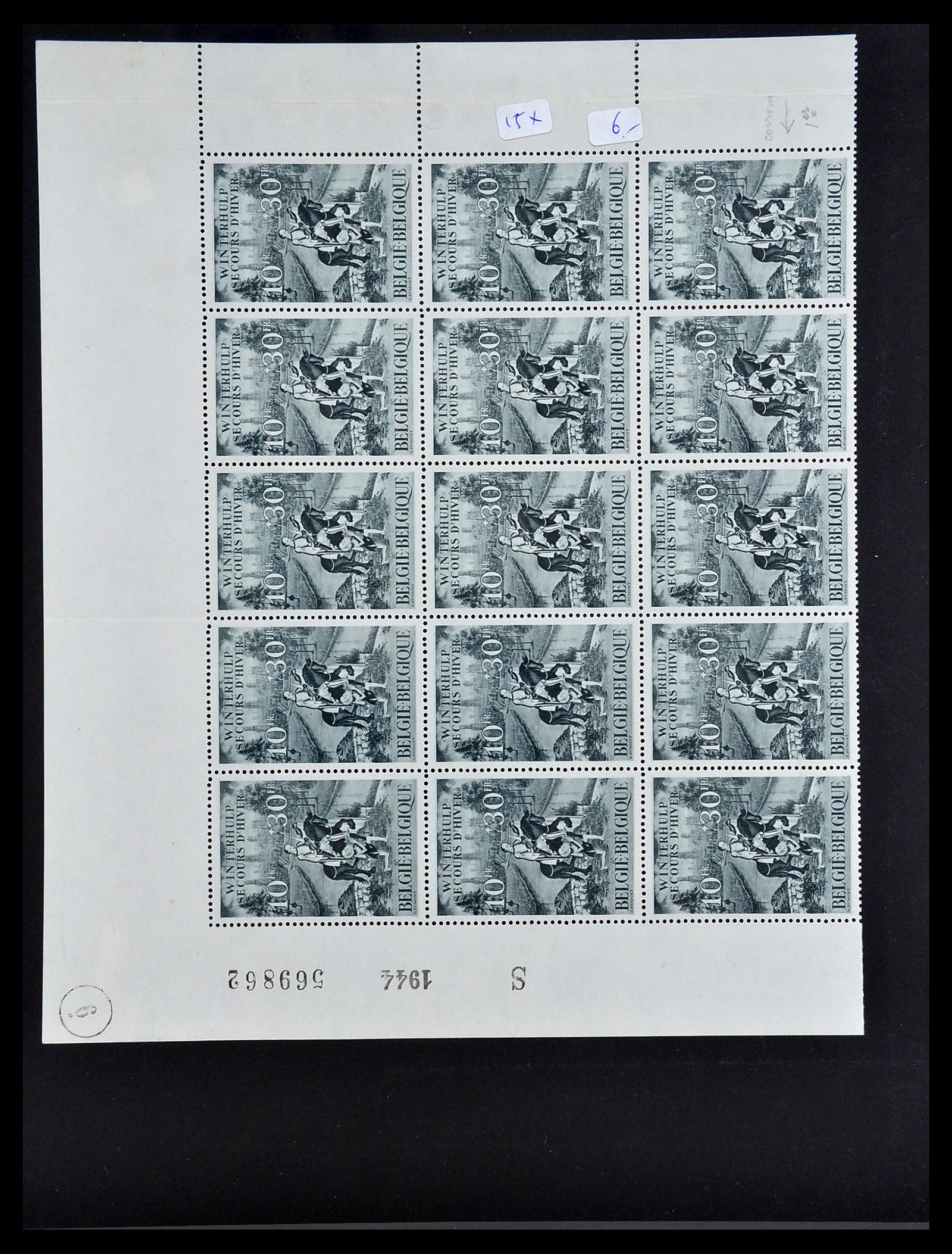 34487 026 - Postzegelverzameling 34487 België postfris 1914-1951.
