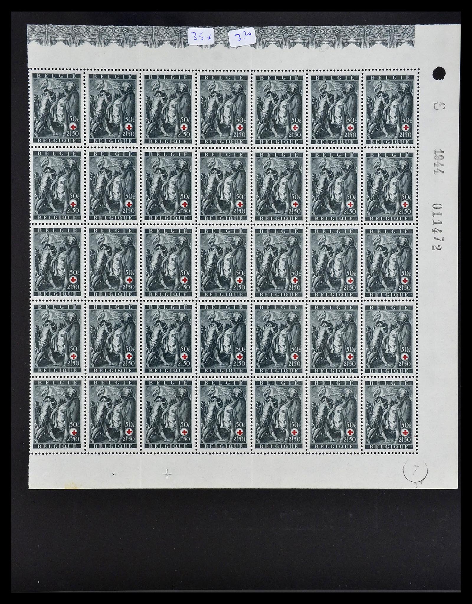 34487 029 - Postzegelverzameling 34487 België postfris 1914-1951.
