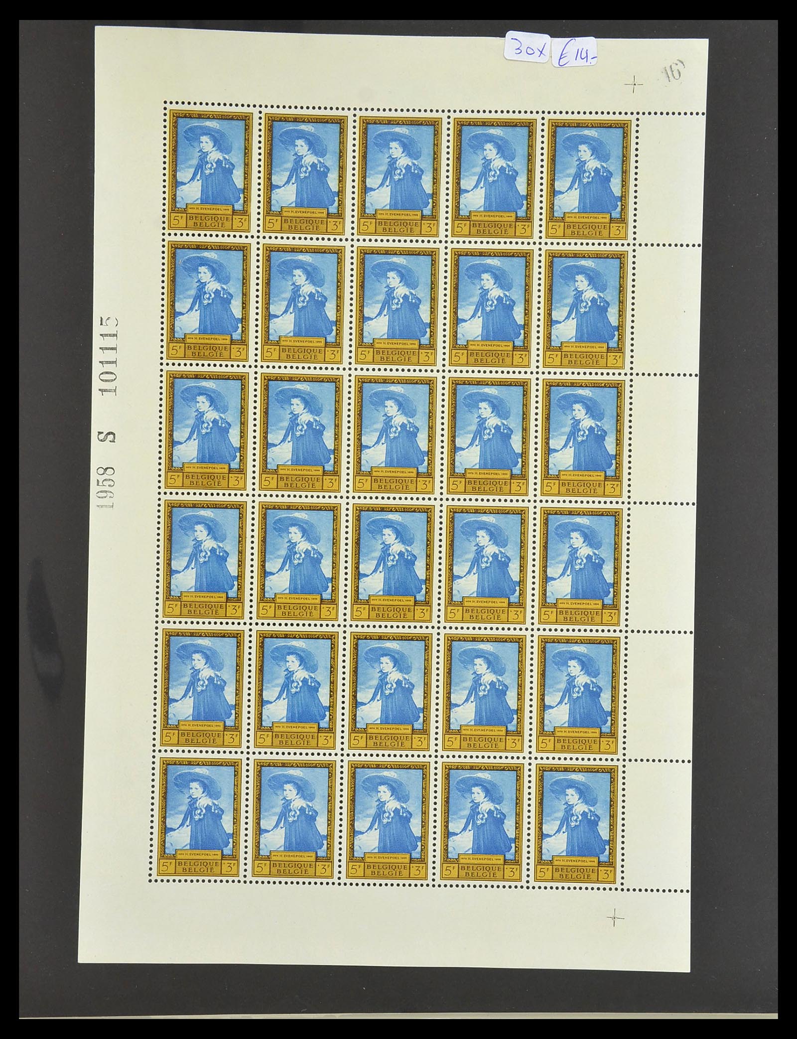 34487 034 - Postzegelverzameling 34487 België postfris 1914-1951.