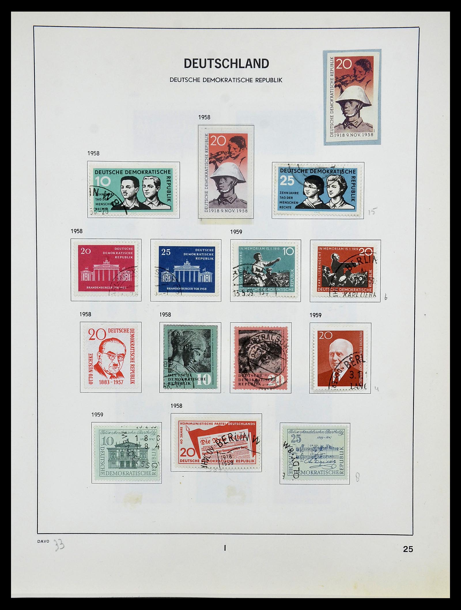 34489 025 - Postzegelverzameling 34489 DDR 1949-1990.