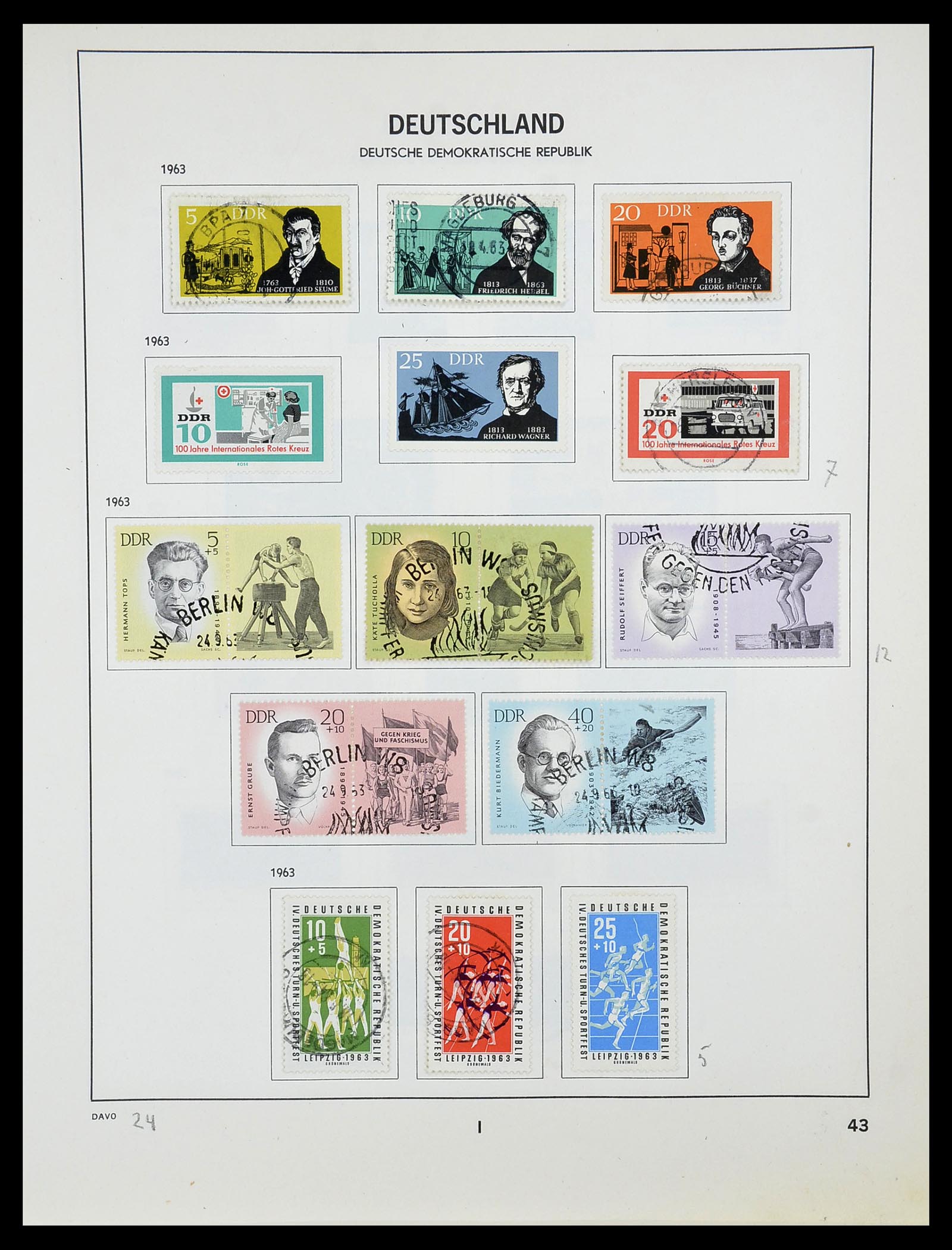 34489 044 - Postzegelverzameling 34489 DDR 1949-1990.