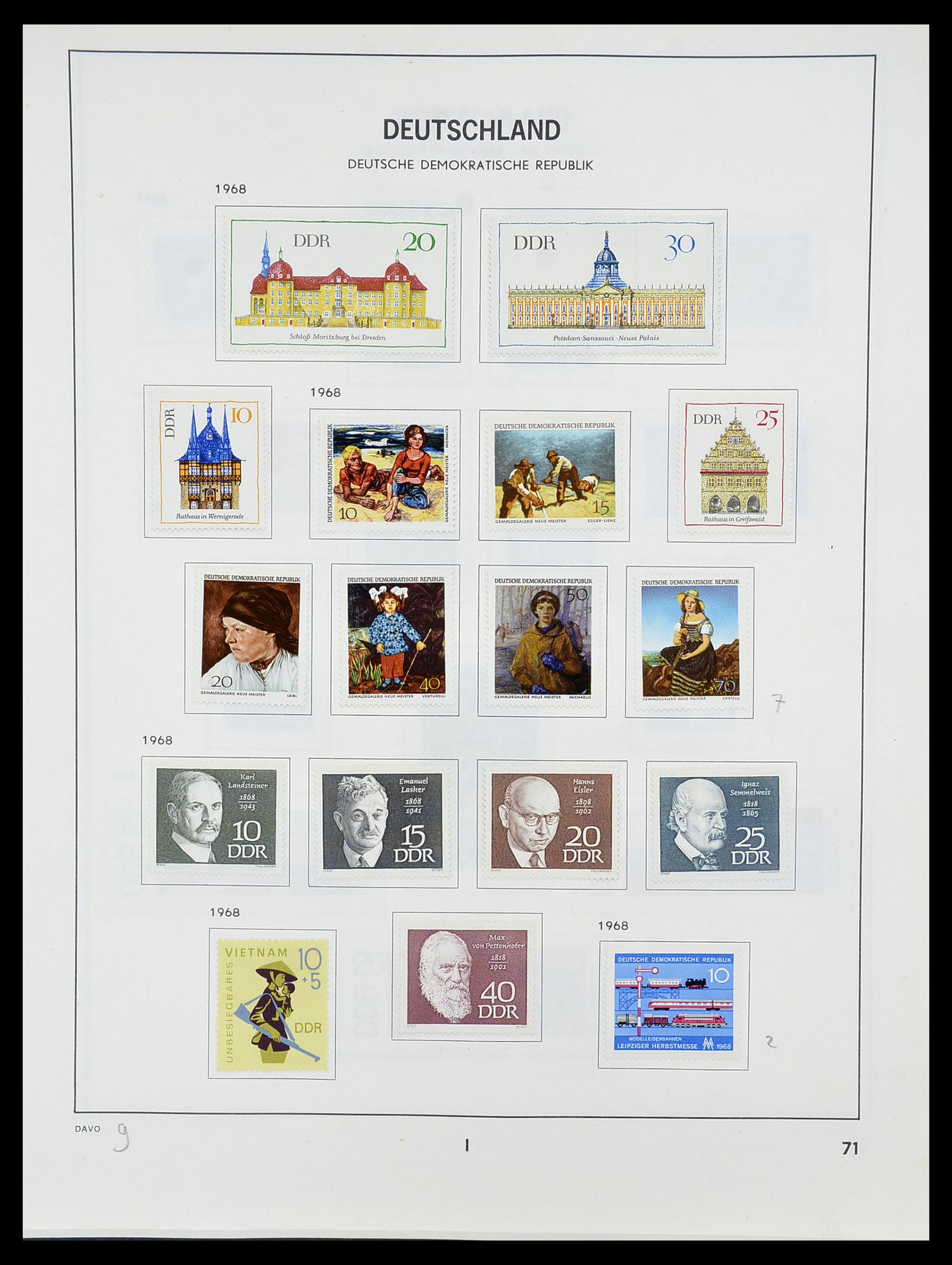34489 072 - Postzegelverzameling 34489 DDR 1949-1990.