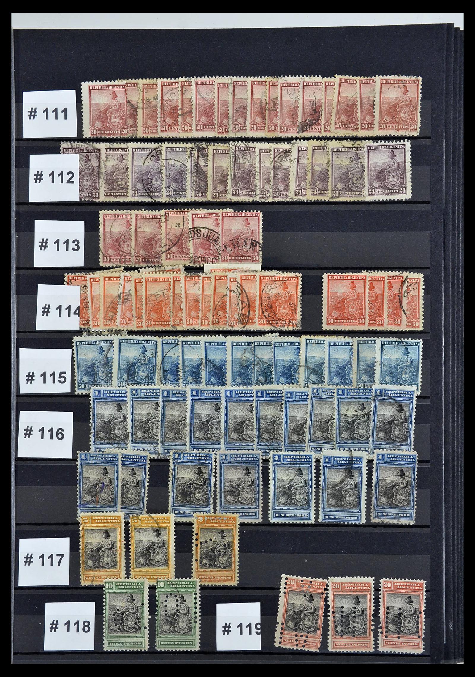 34490 015 - Postzegelverzameling 34490 Argentinië 1858-2002.