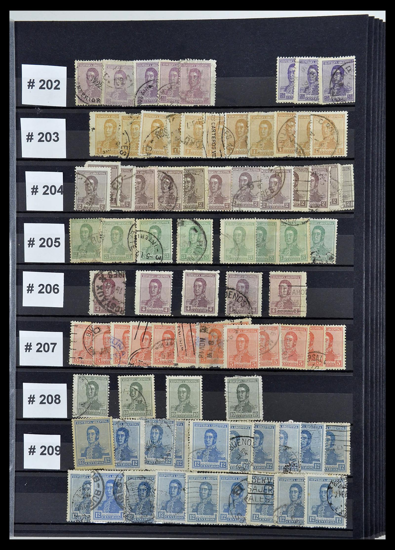 34490 025 - Postzegelverzameling 34490 Argentinië 1858-2002.