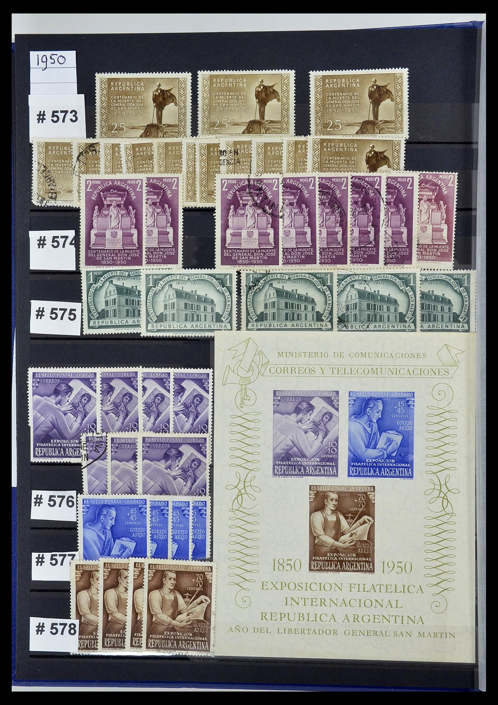 34490 070 - Postzegelverzameling 34490 Argentinië 1858-2002.