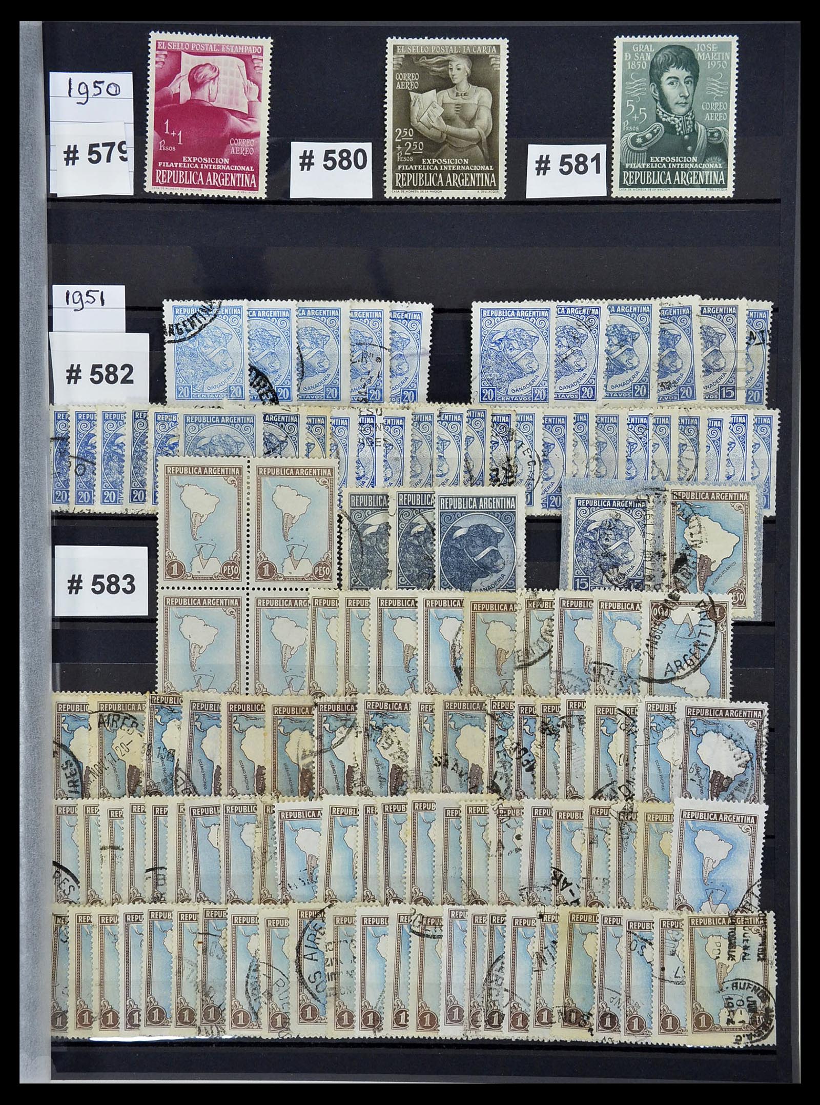 34490 071 - Postzegelverzameling 34490 Argentinië 1858-2002.