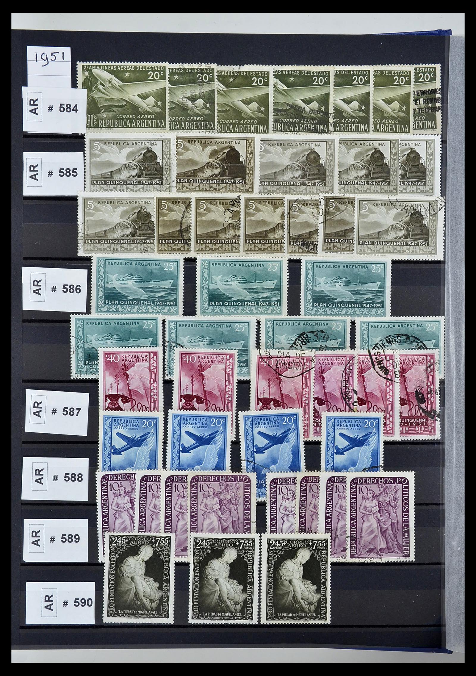 34490 072 - Postzegelverzameling 34490 Argentinië 1858-2002.