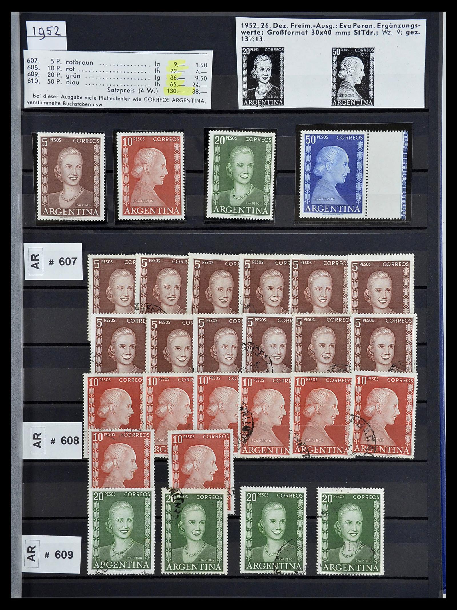 34490 077 - Postzegelverzameling 34490 Argentinië 1858-2002.