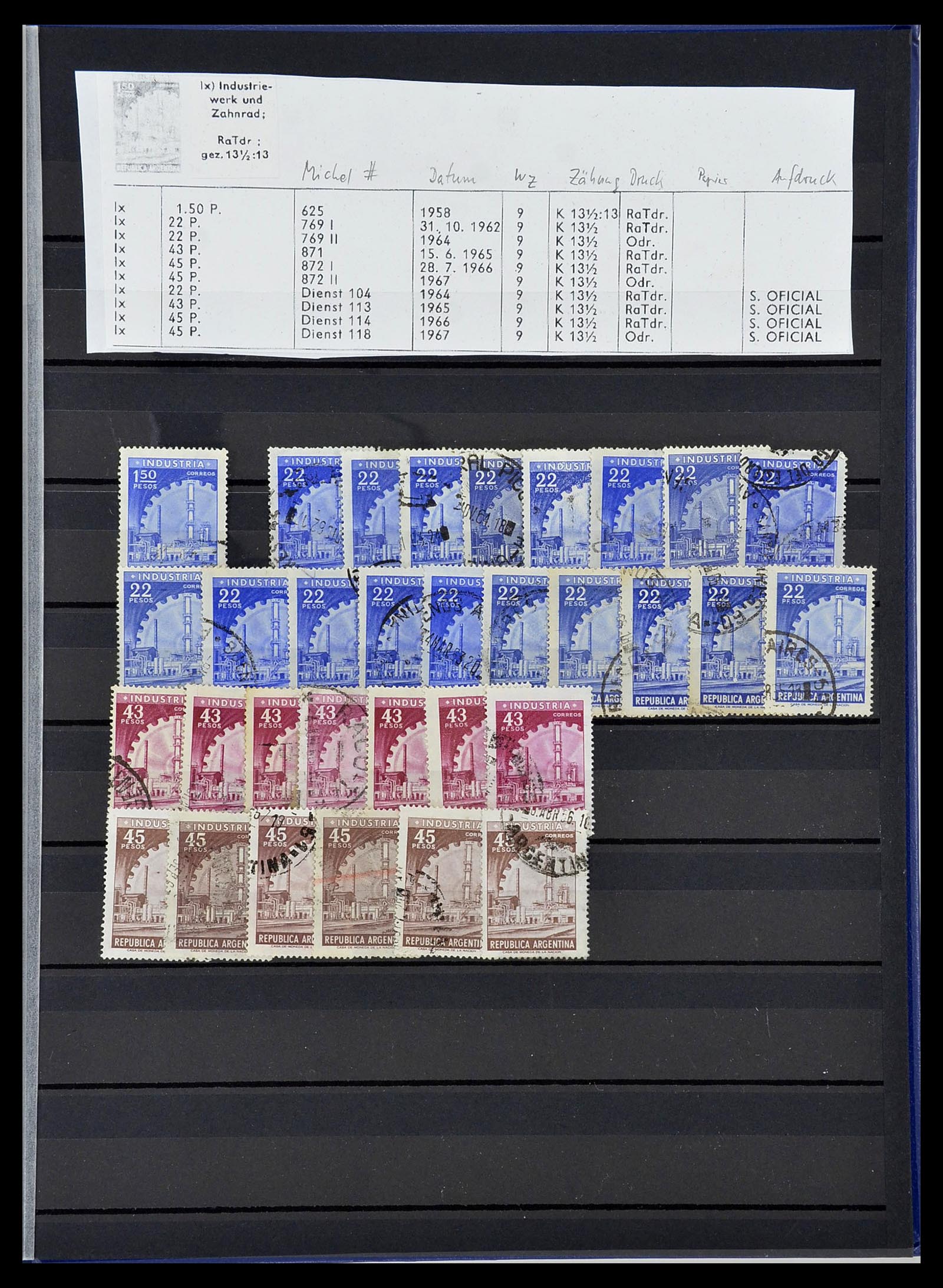34490 089 - Postzegelverzameling 34490 Argentinië 1858-2002.