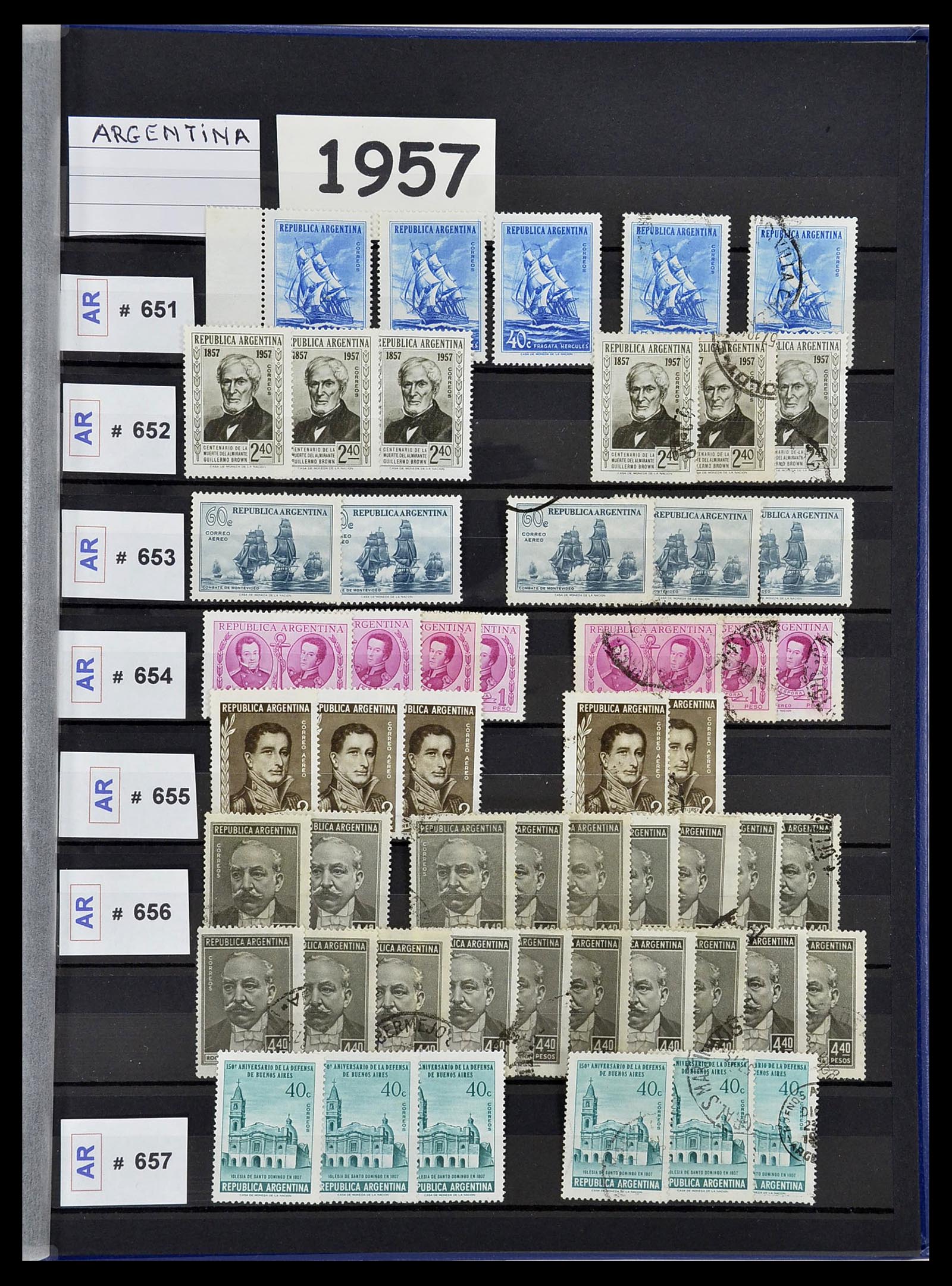 34490 091 - Postzegelverzameling 34490 Argentinië 1858-2002.