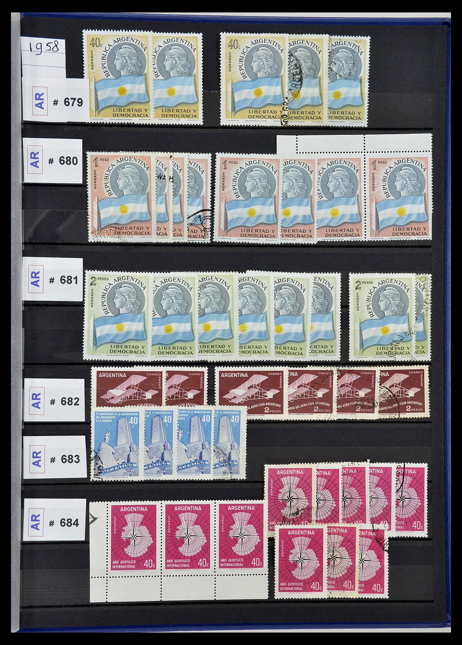 34490 095 - Postzegelverzameling 34490 Argentinië 1858-2002.