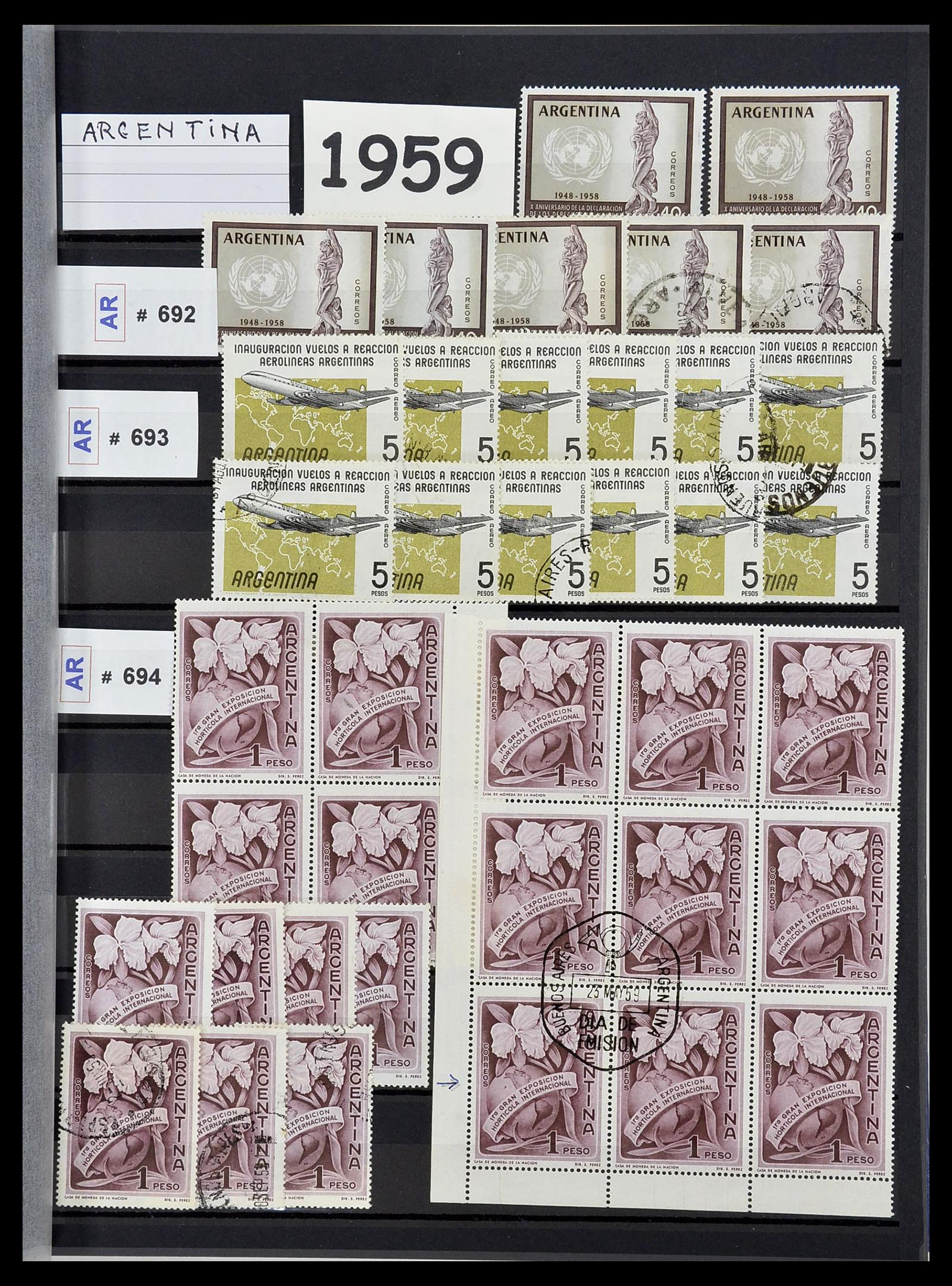 34490 097 - Postzegelverzameling 34490 Argentinië 1858-2002.
