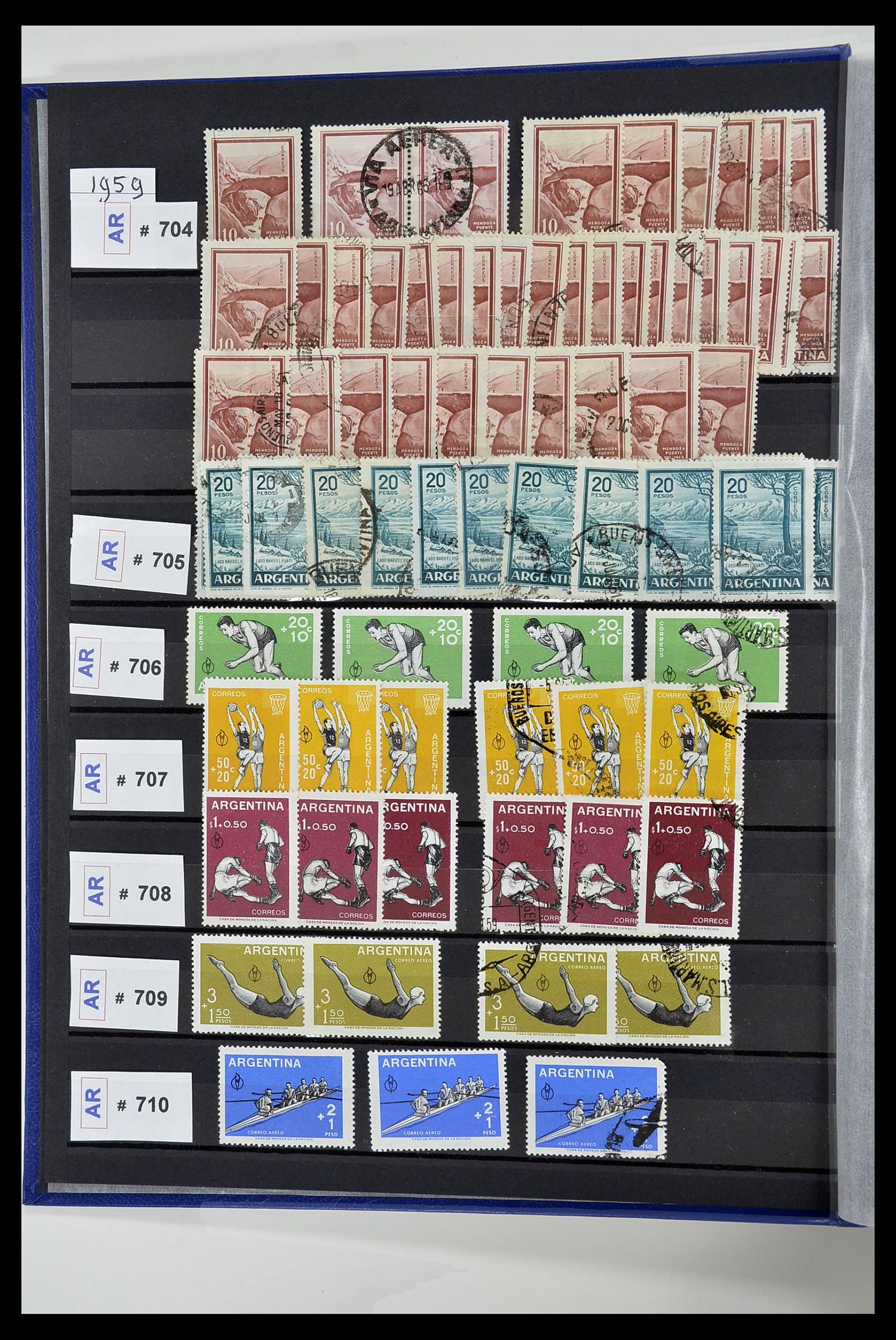 34490 100 - Postzegelverzameling 34490 Argentinië 1858-2002.