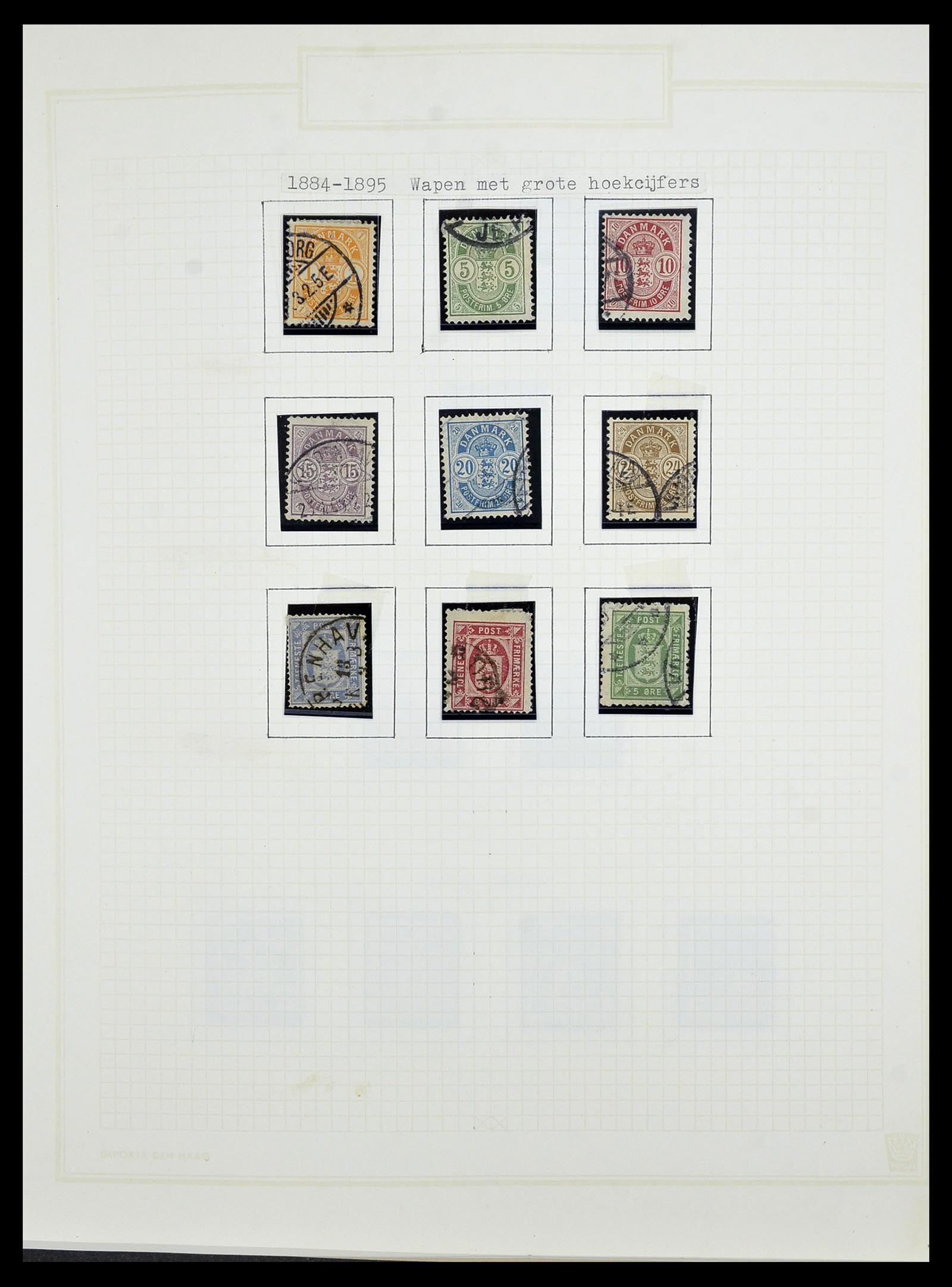 34492 005 - Postzegelverzameling 34492 Denemarken 1851-1975.