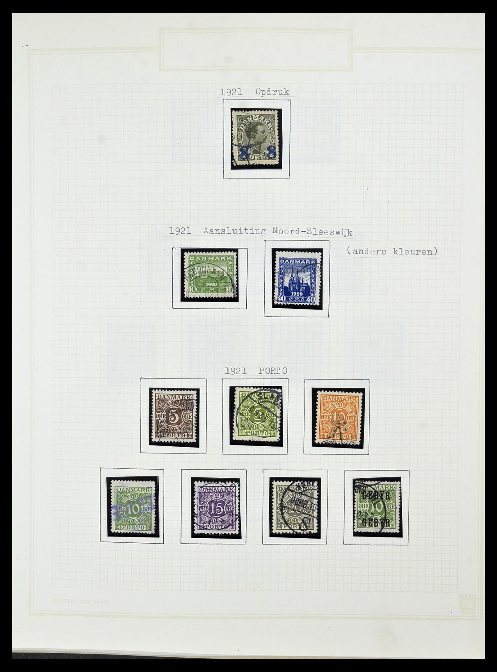 34492 015 - Postzegelverzameling 34492 Denemarken 1851-1975.