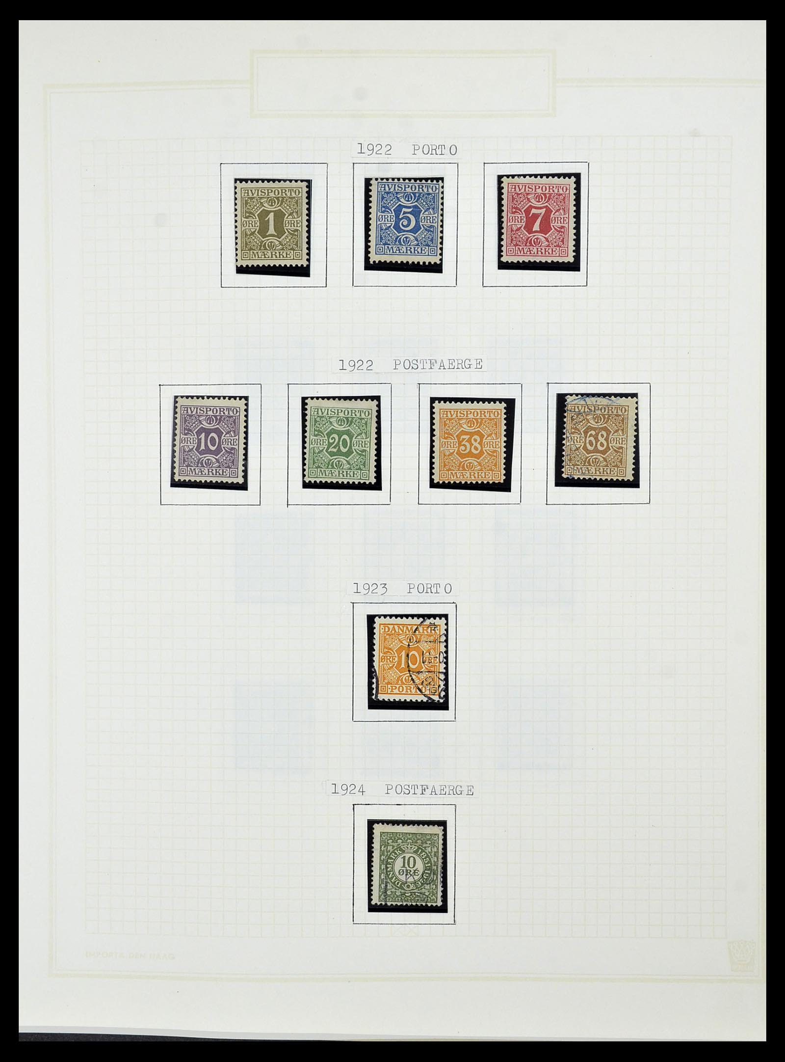 34492 018 - Postzegelverzameling 34492 Denemarken 1851-1975.