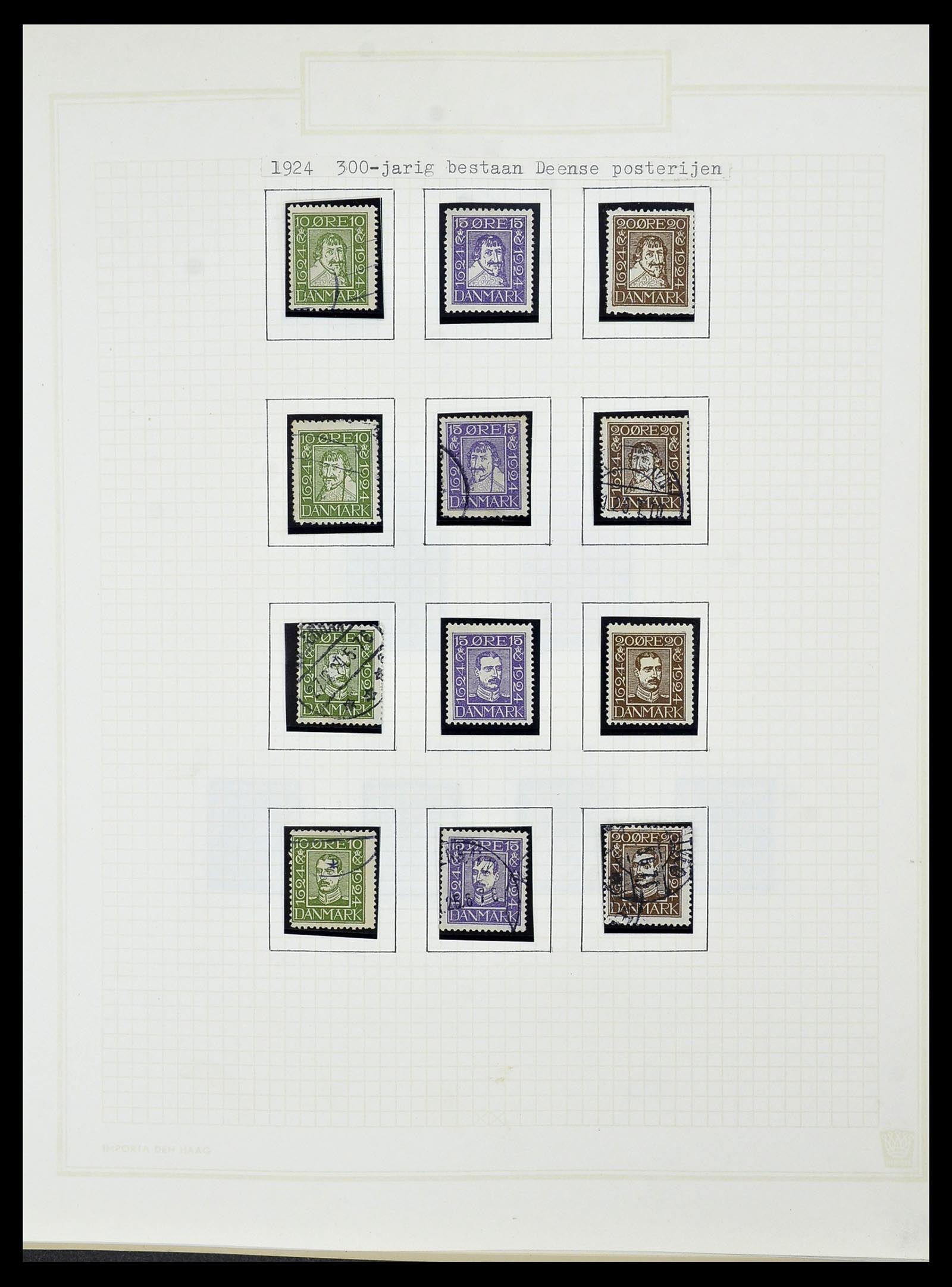 34492 019 - Postzegelverzameling 34492 Denemarken 1851-1975.