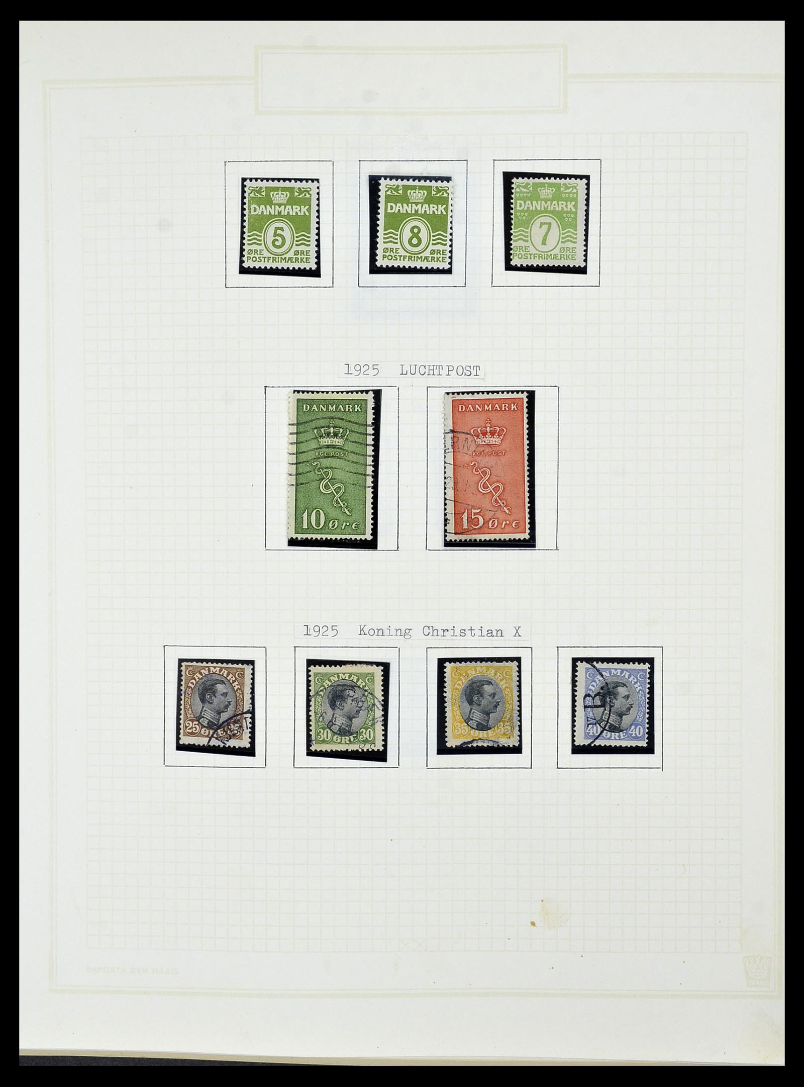 34492 020 - Postzegelverzameling 34492 Denemarken 1851-1975.