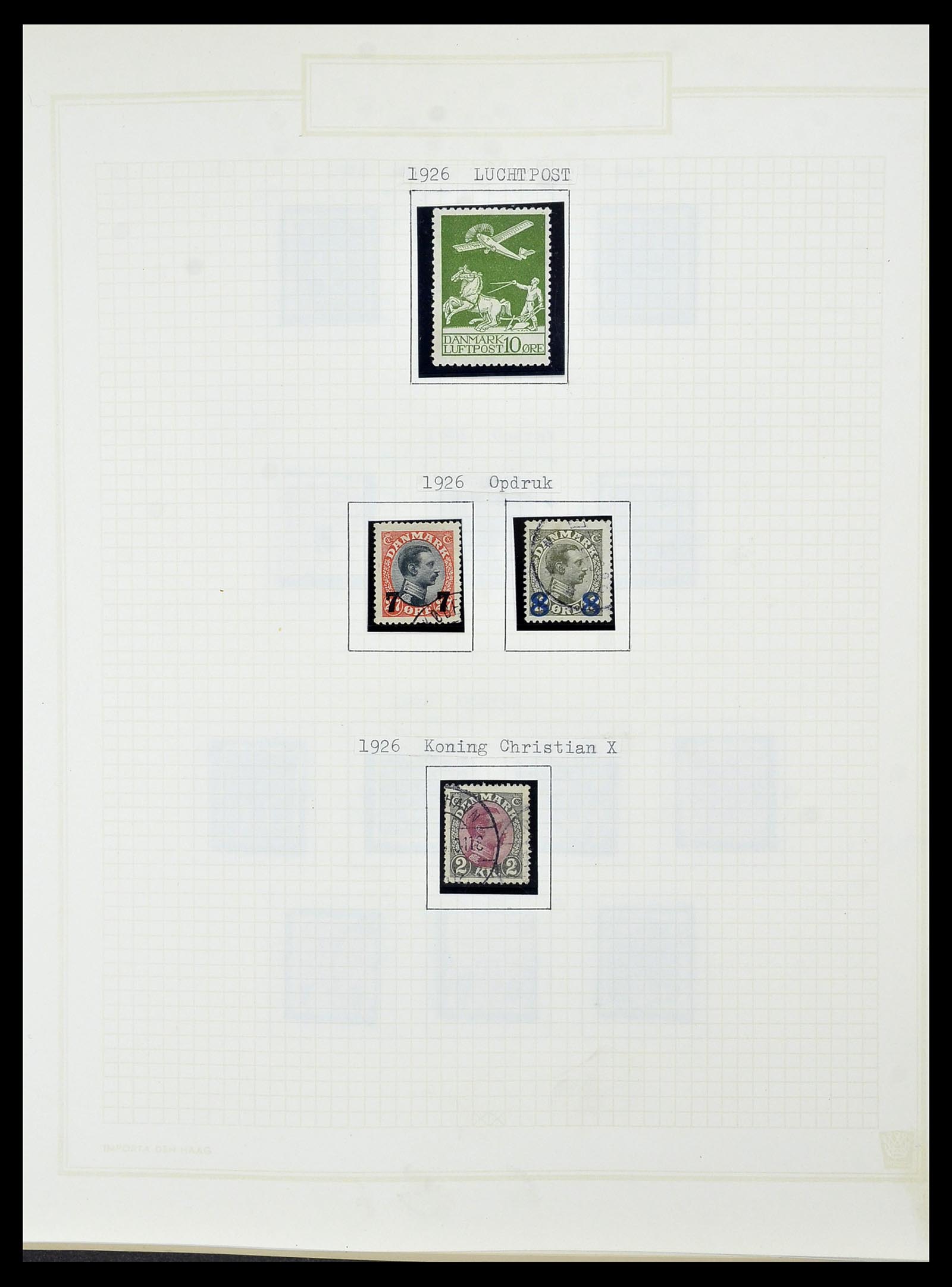 34492 021 - Postzegelverzameling 34492 Denemarken 1851-1975.