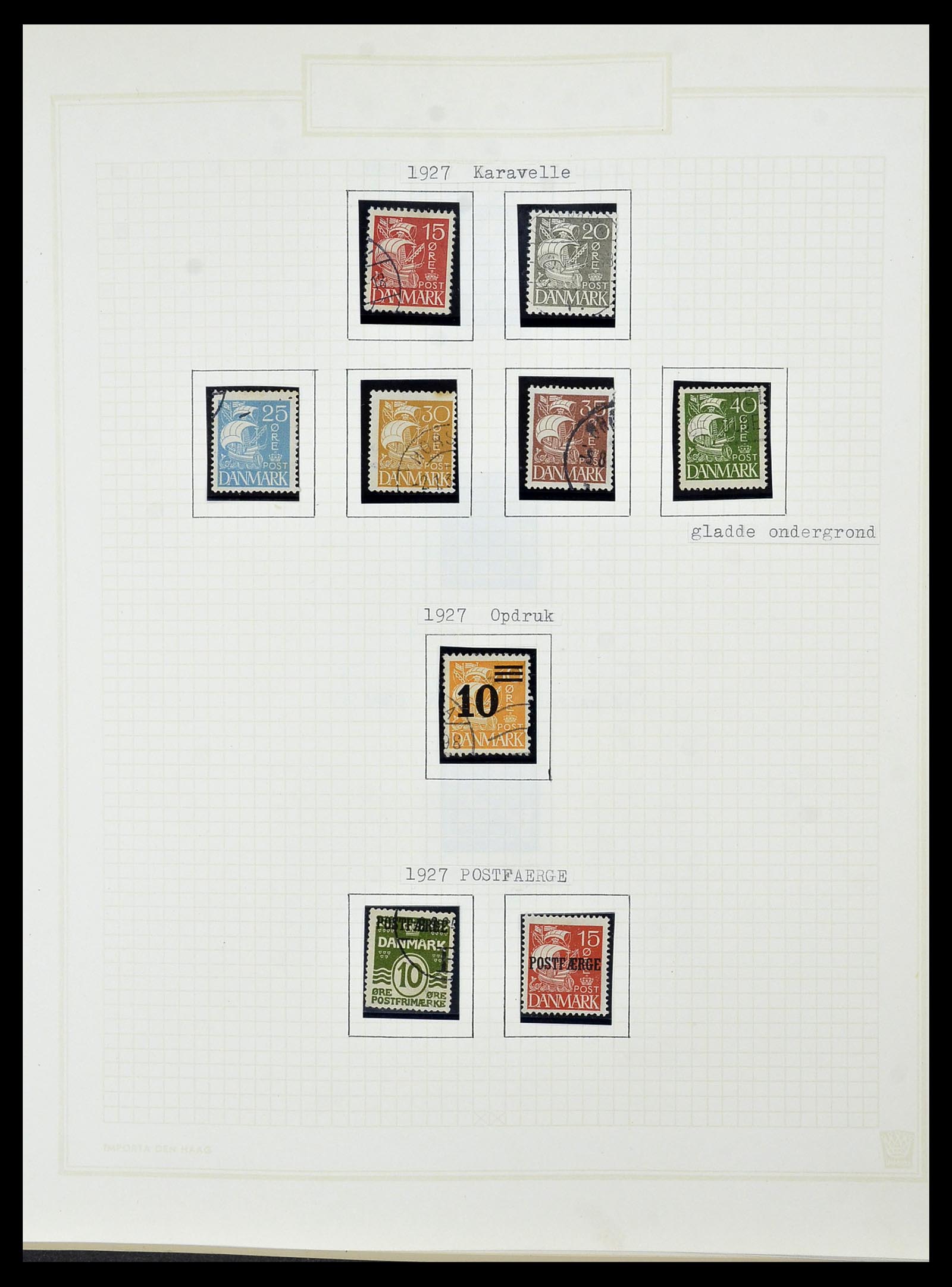 34492 023 - Postzegelverzameling 34492 Denemarken 1851-1975.