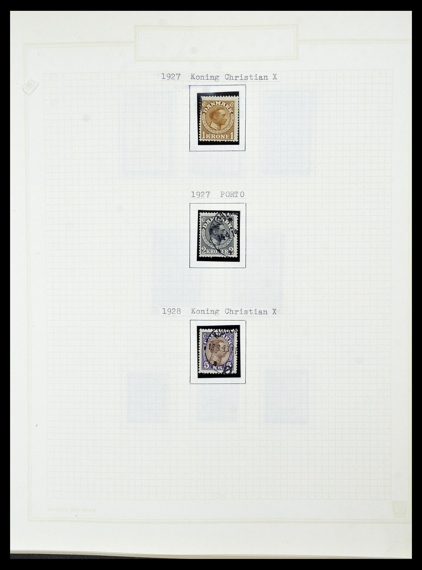 34492 024 - Postzegelverzameling 34492 Denemarken 1851-1975.