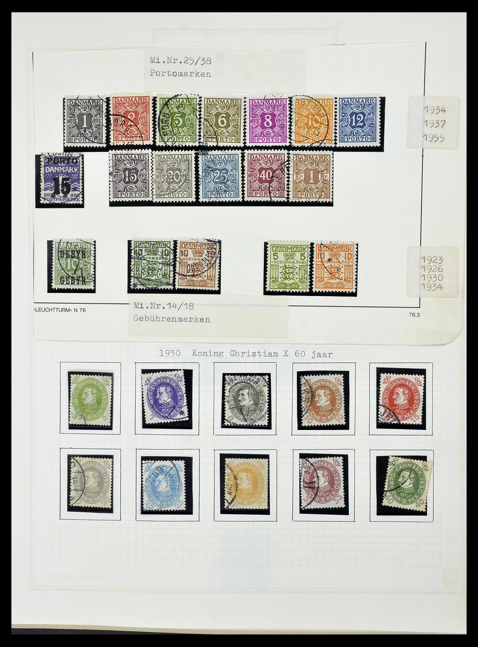 34492 026 - Postzegelverzameling 34492 Denemarken 1851-1975.