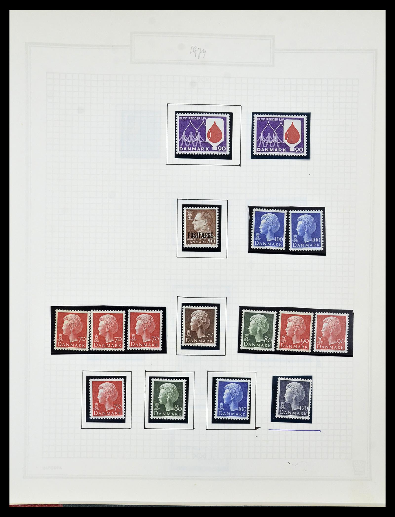 34492 093 - Stamp Collection 34492 Denmark 1851-1975.