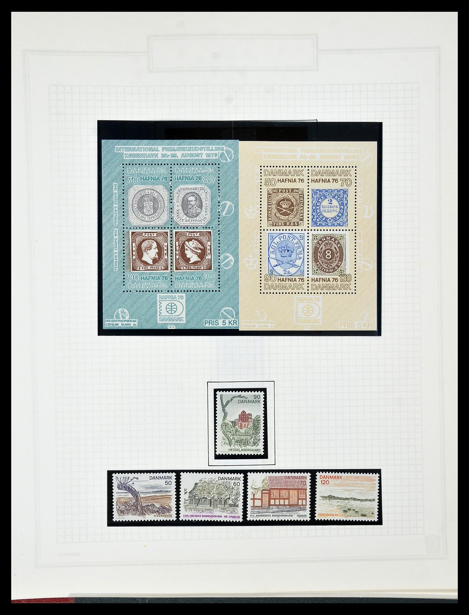 34492 098 - Stamp Collection 34492 Denmark 1851-1975.