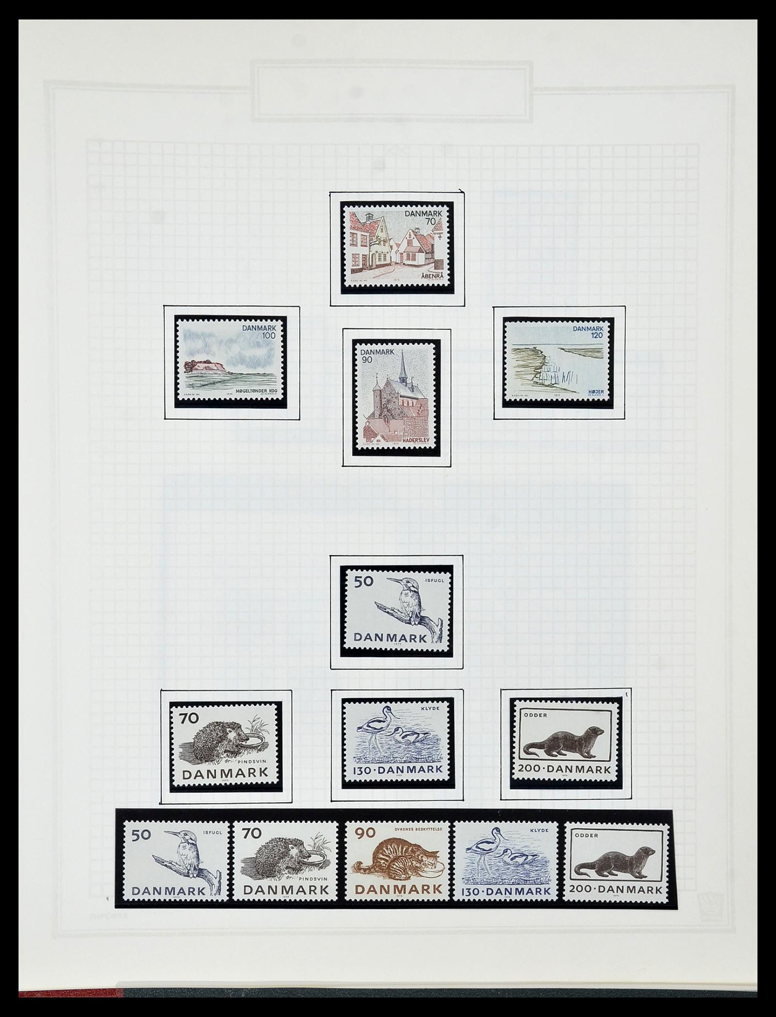 34492 101 - Postzegelverzameling 34492 Denemarken 1851-1975.