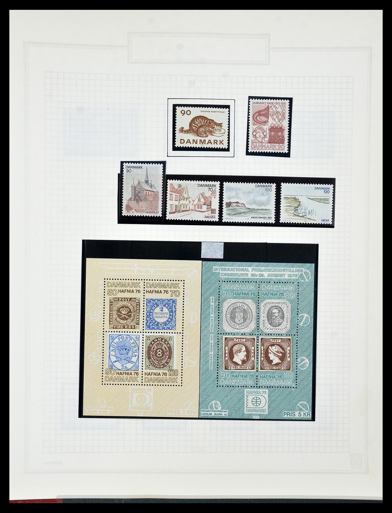 34492 102 - Postzegelverzameling 34492 Denemarken 1851-1975.