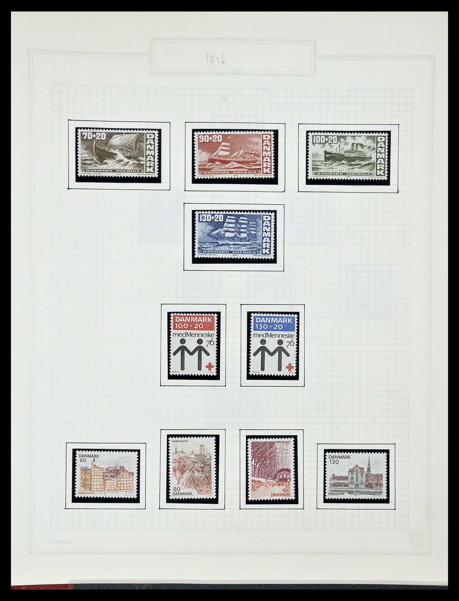 34492 103 - Postzegelverzameling 34492 Denemarken 1851-1975.