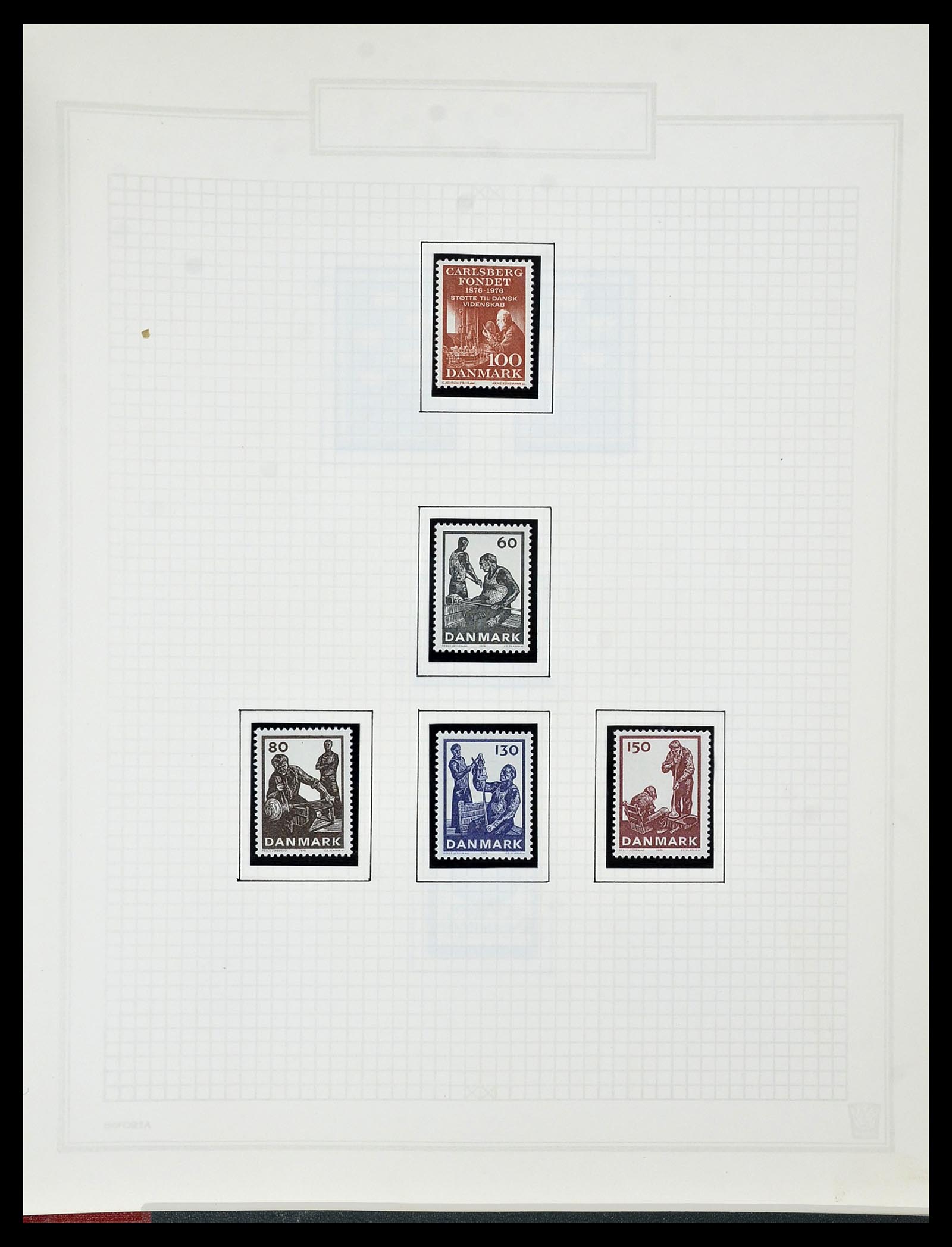 34492 106 - Postzegelverzameling 34492 Denemarken 1851-1975.