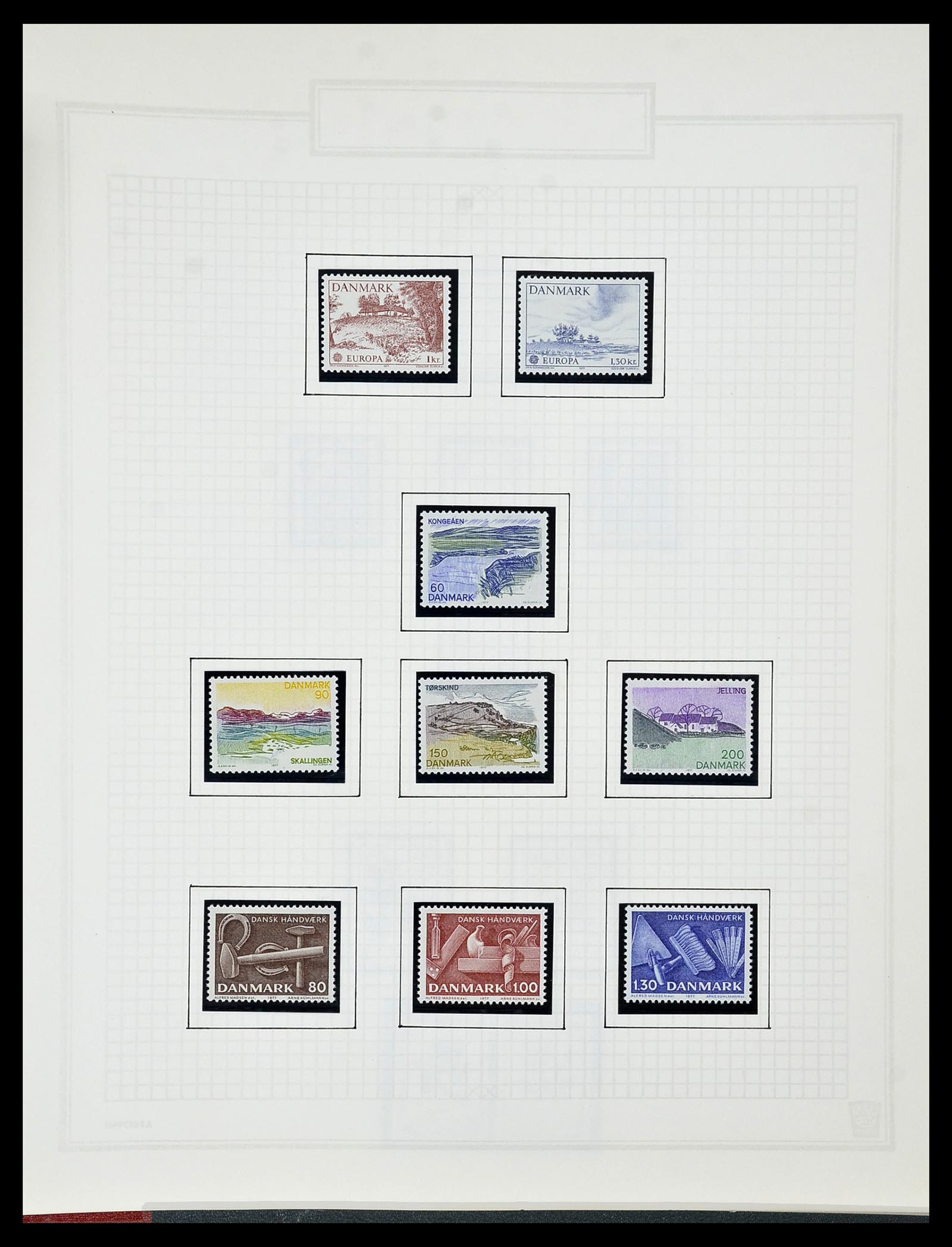 34492 108 - Postzegelverzameling 34492 Denemarken 1851-1975.